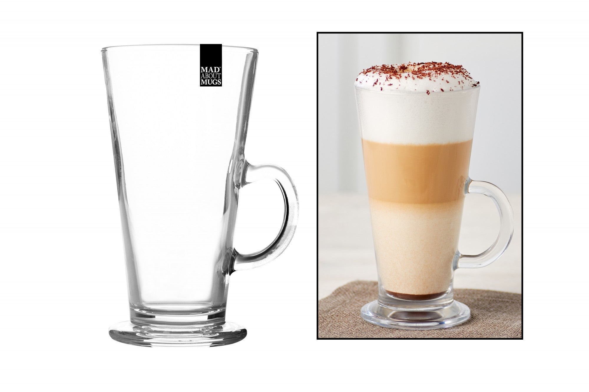 View Glass Latte Mug clear information