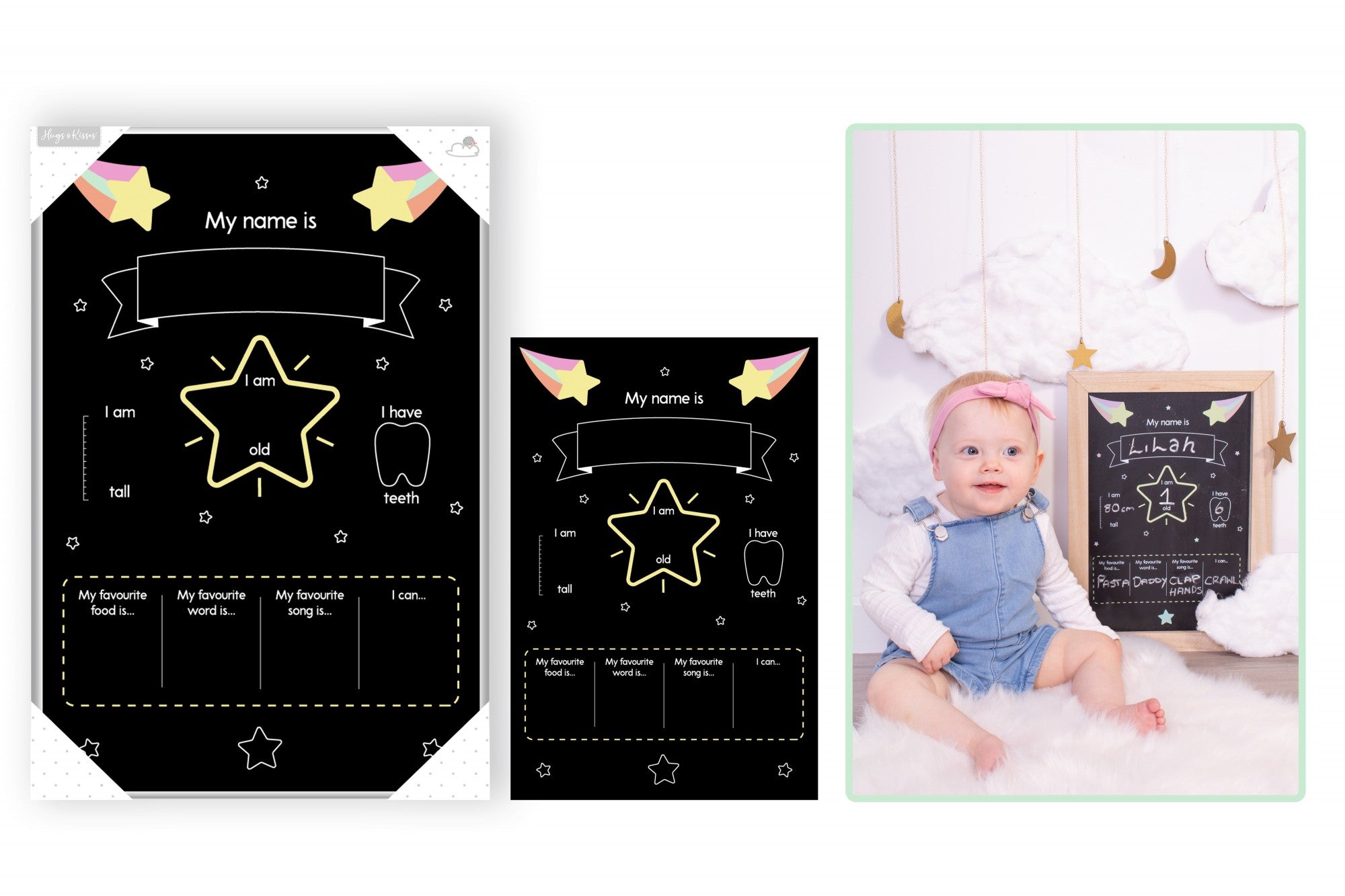 View Baby Milestone Chalkboard Tracker information