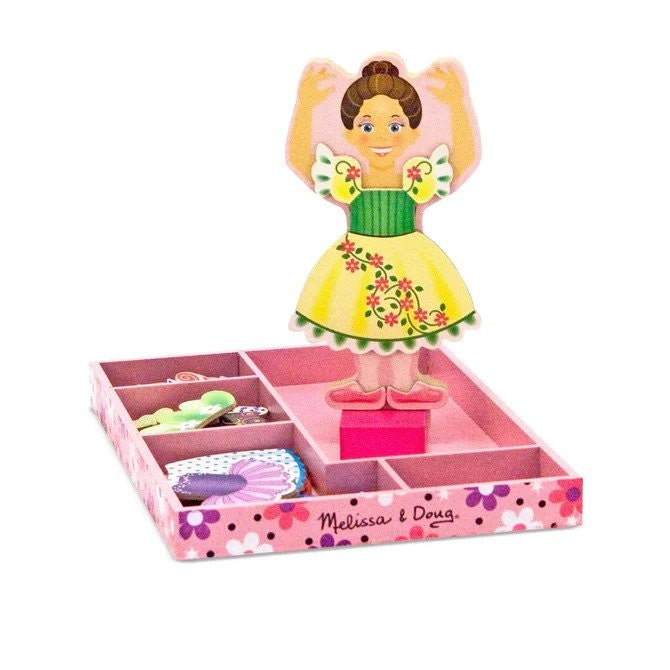 View Nina Ballerina Magnetic Wooden DressUp Doll by Melissa Doug information