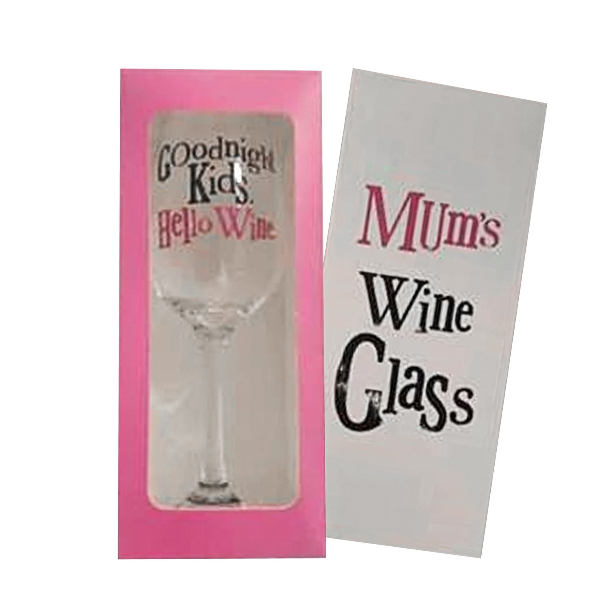 View Goodnight Kids Hello Wine Glass information