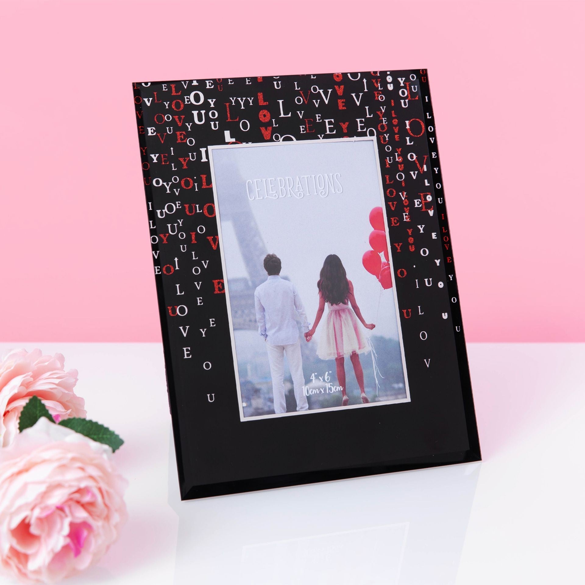 View Valentine Glass Photo Frame 4 inch x 6 inch information