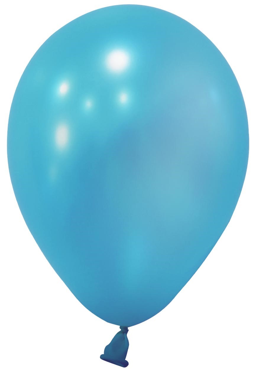 View Light Blue Metallic Round Shape Latex Balloon 5 inch Pk 100 information