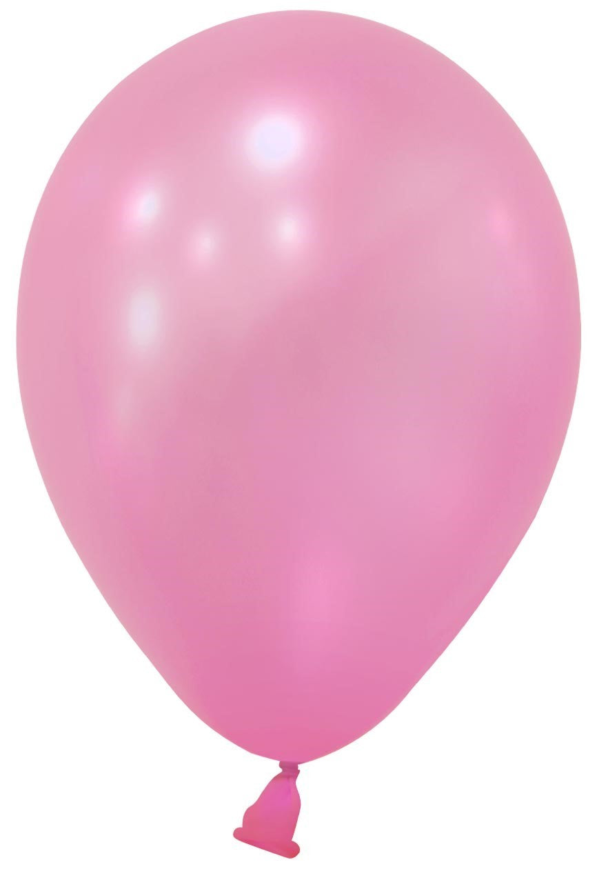 View Pink Metallic Round Latex Shape Balloon 5 inch Pk 100 information