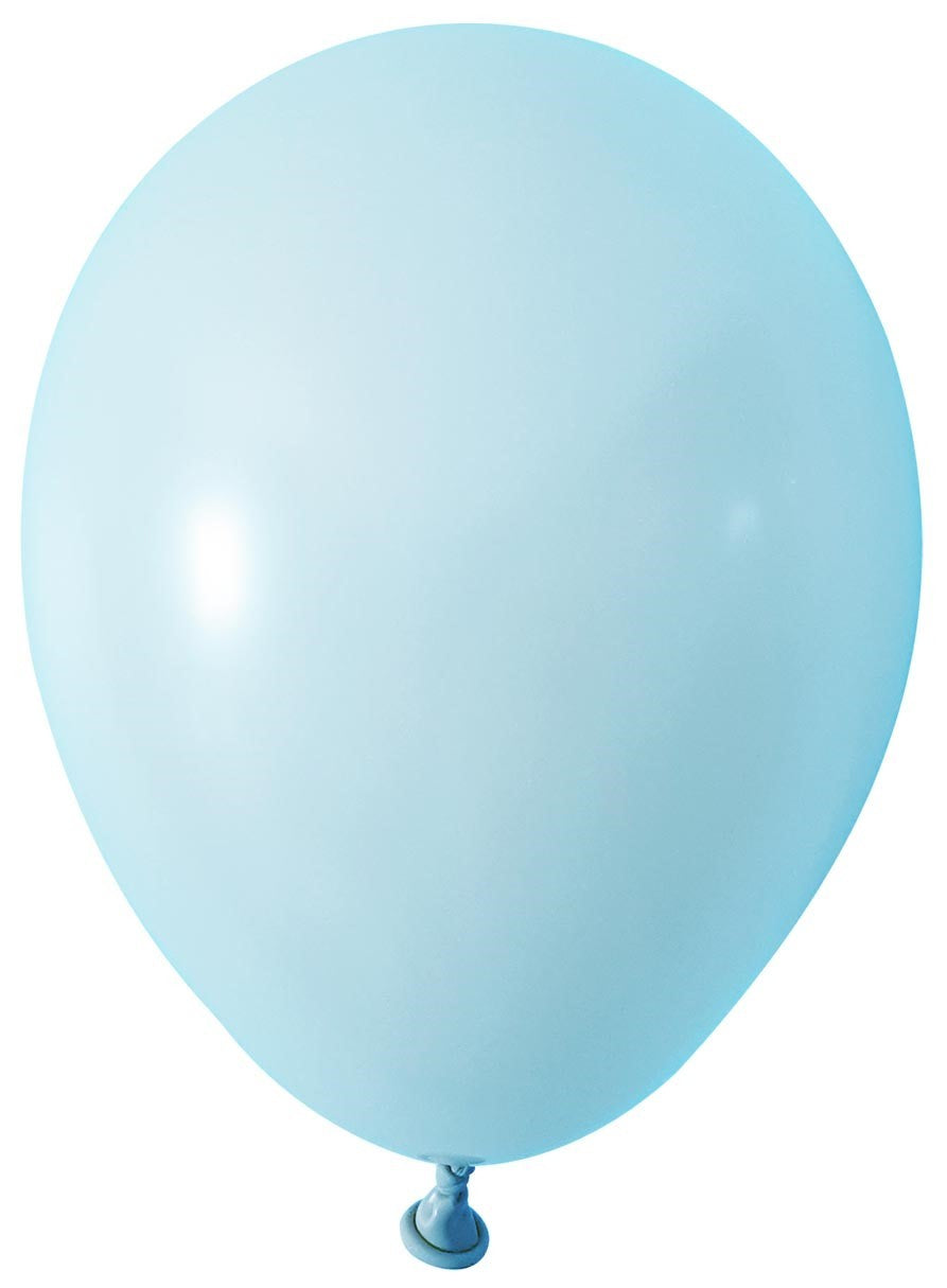 View Macaron Blue Round Shape Latex Balloon 5 inch Pk 100 information