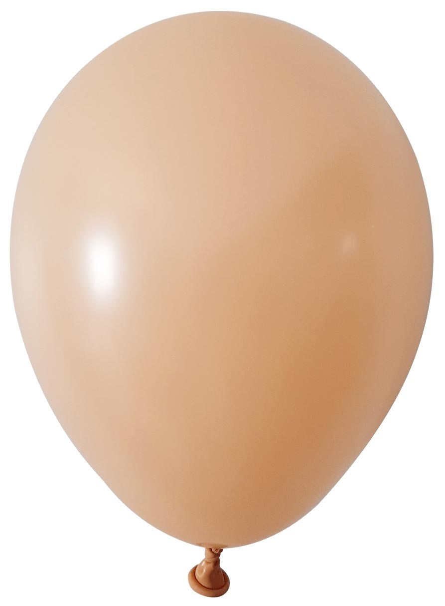 View Beige Round Shape Latex Balloon 5 inch Pk 100 information