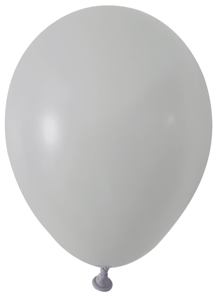 View Grey Round Shape Latex Balloon 5 inch Pk 100 information