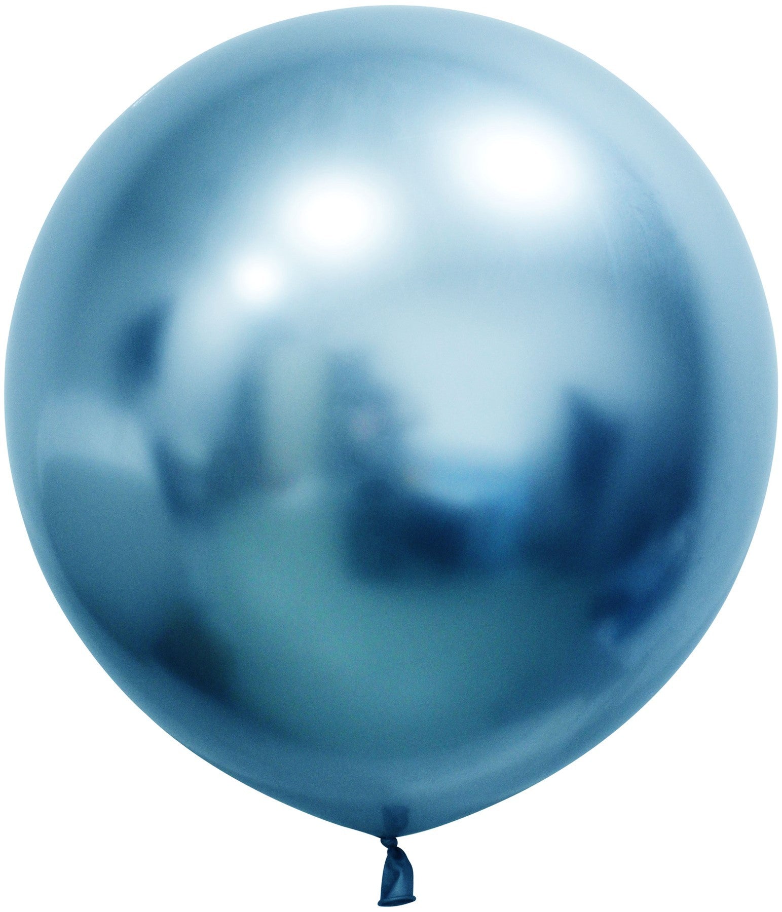 View Blue Chrome Jumbo Latex Balloon 24 inch Pk 3 information