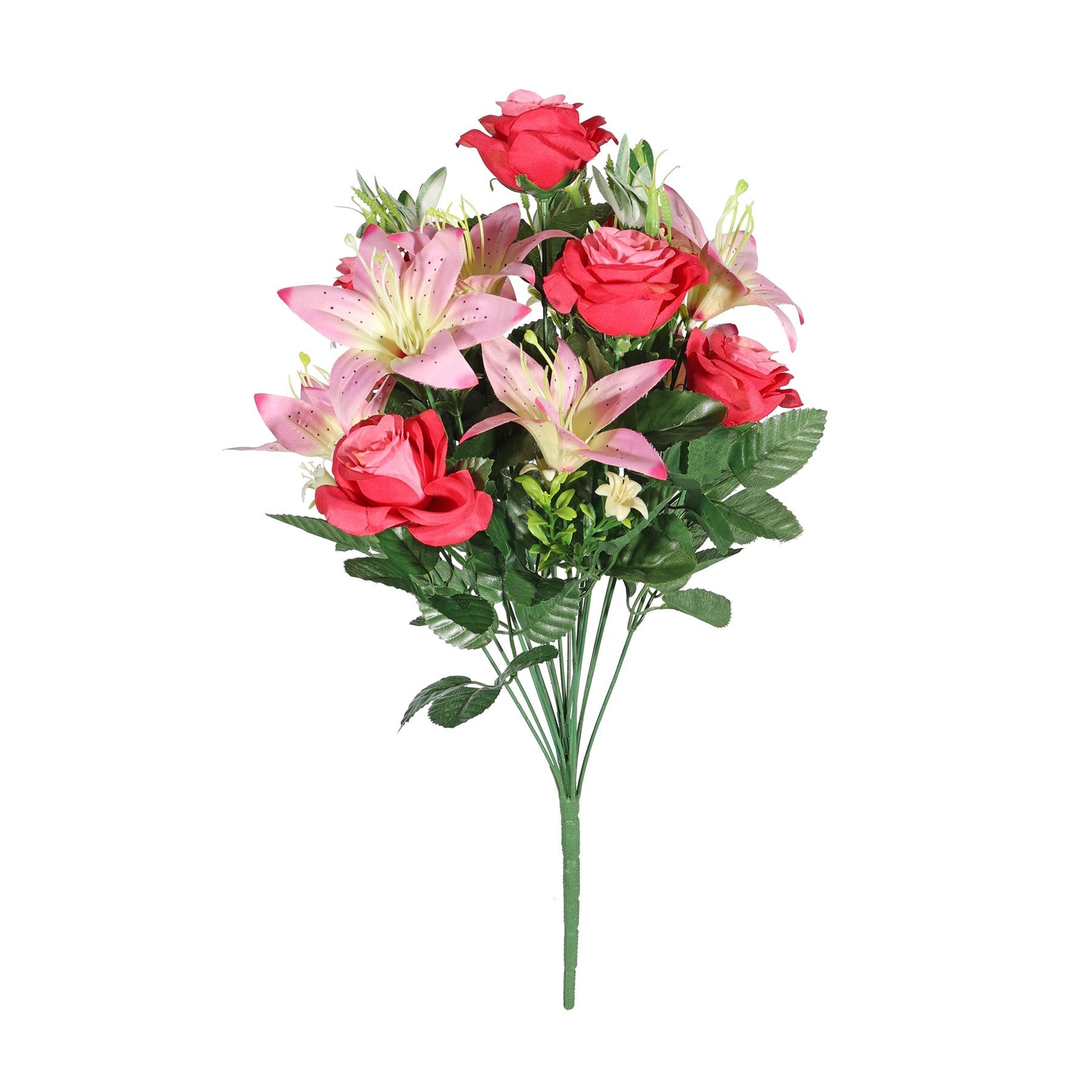 View Pink Pembroke Rose and Lily Mixed Bunch information