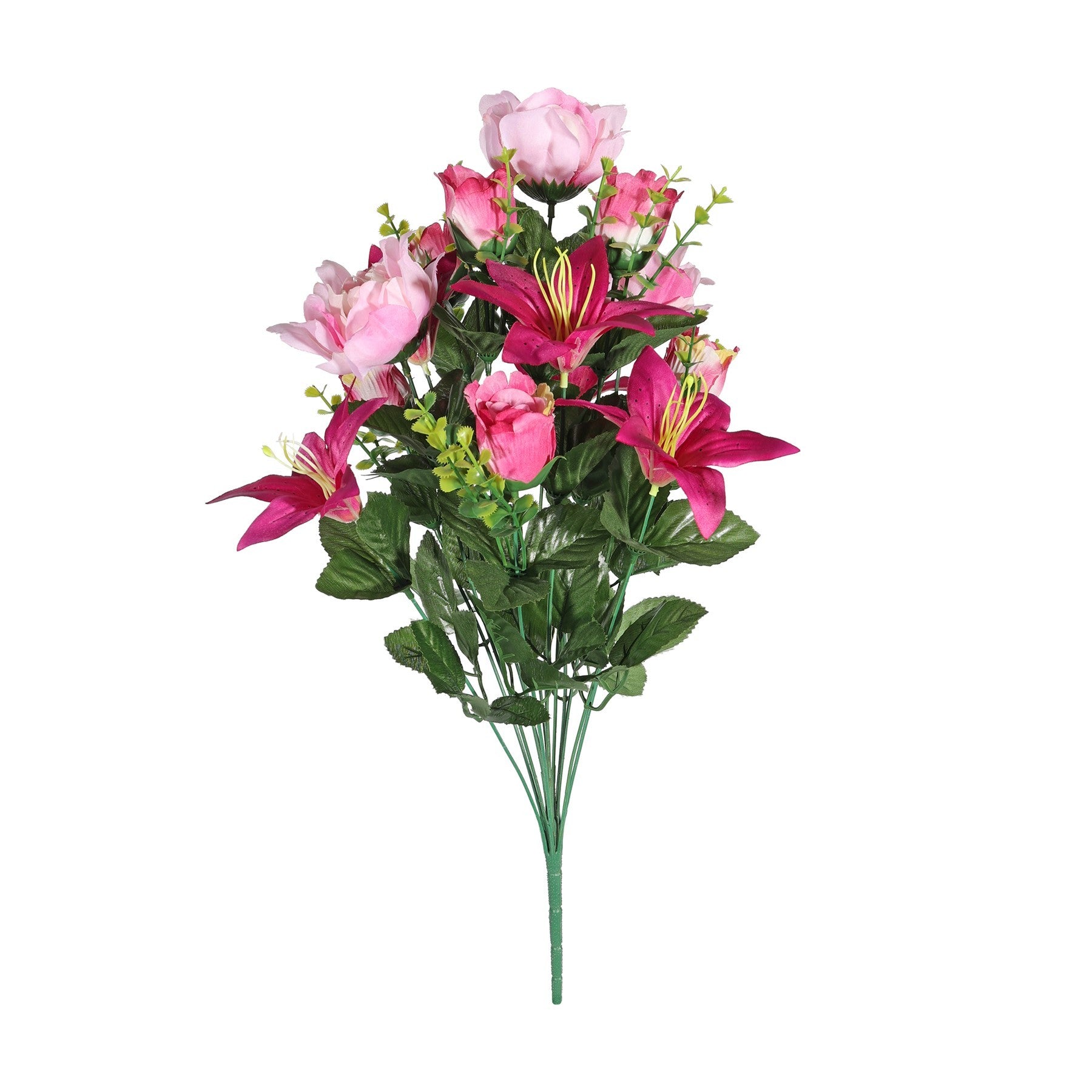 View Pink Pembroke Lily and Rose Mixed Bunch 46cm information