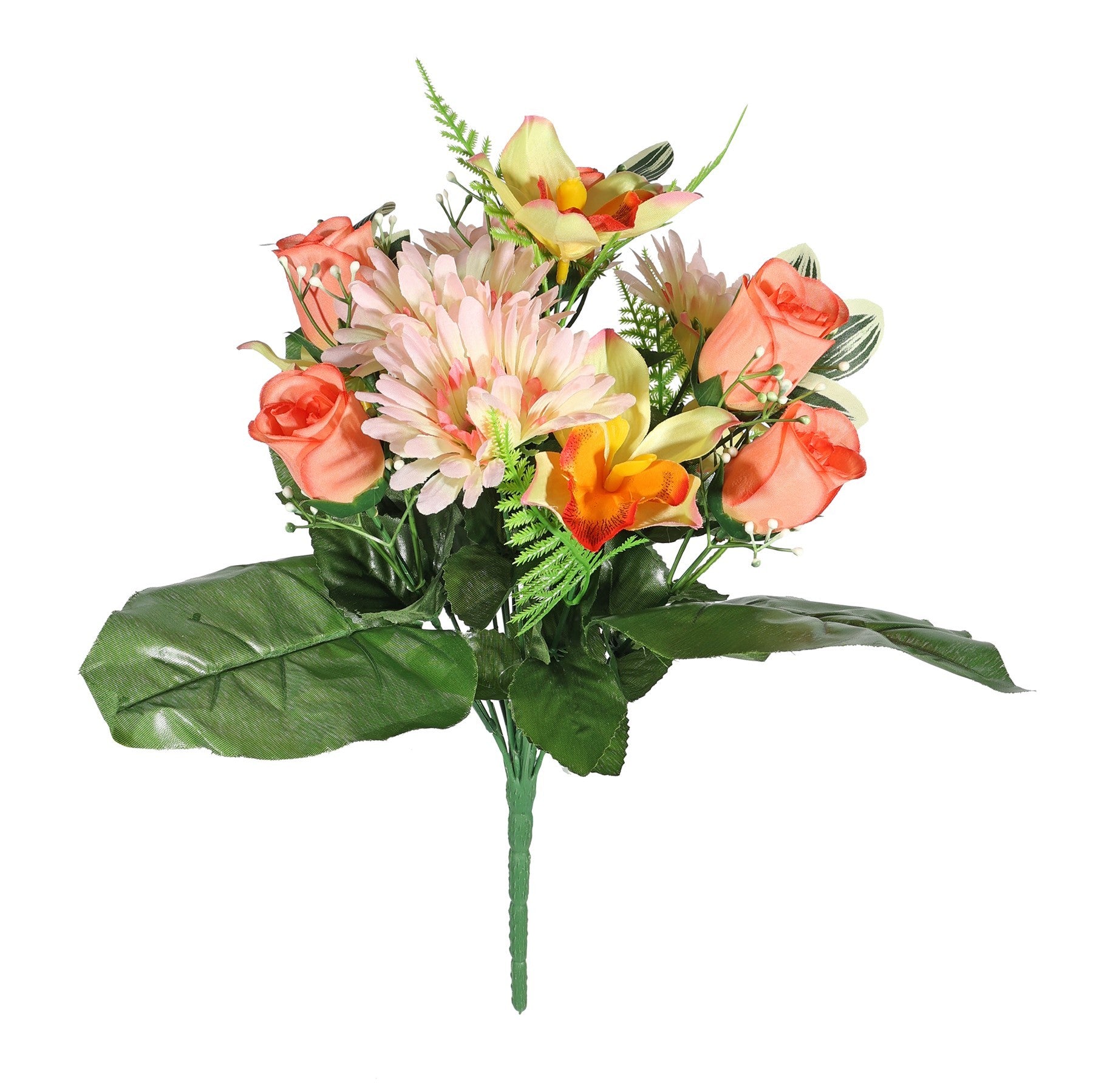 View Peach Pembroke Gerbera and Orchid Mixed Bunch information