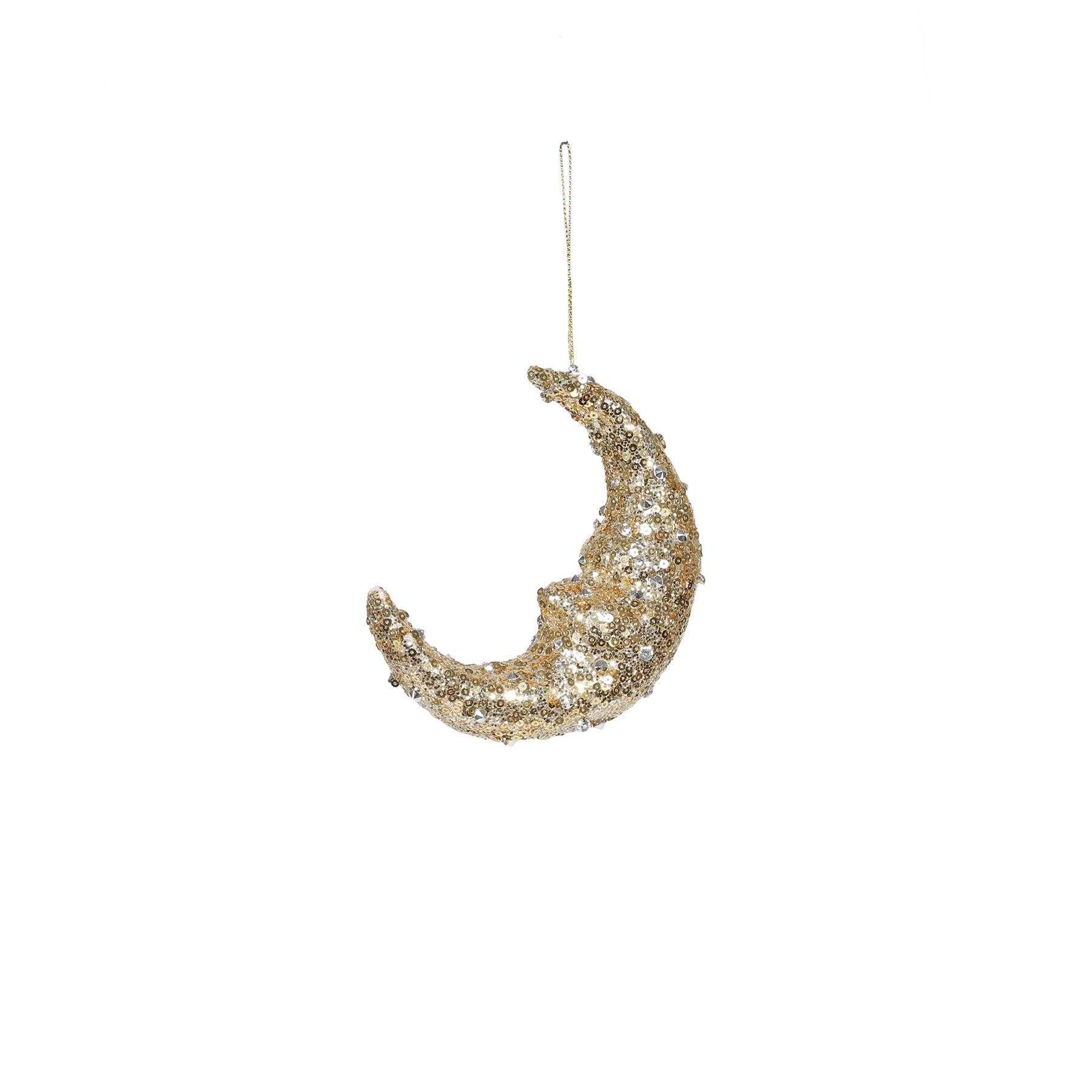 View Gold Moon Hanging Decoration 13cm information