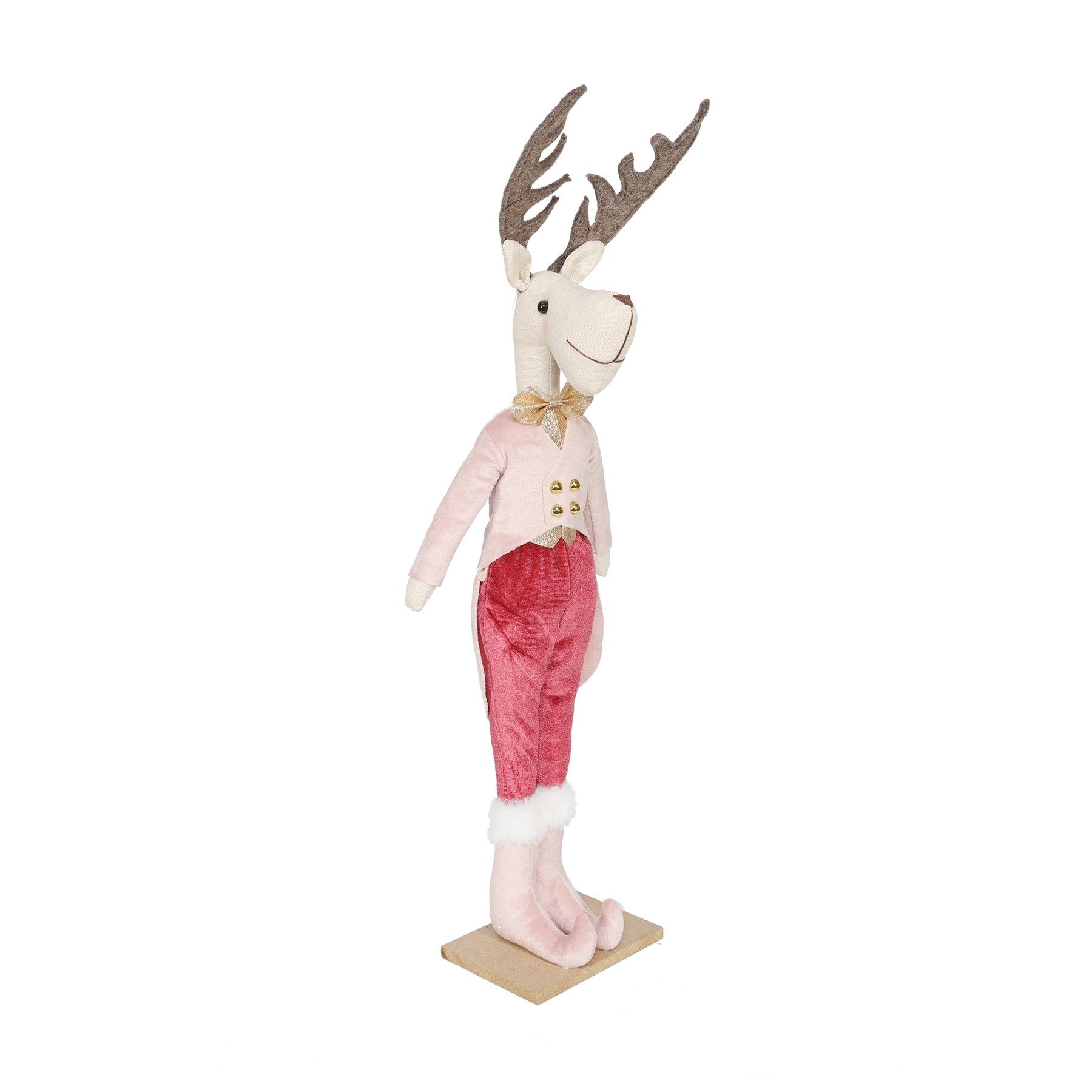View Christmas Burgundy and Pink Mr Deer 60cm information