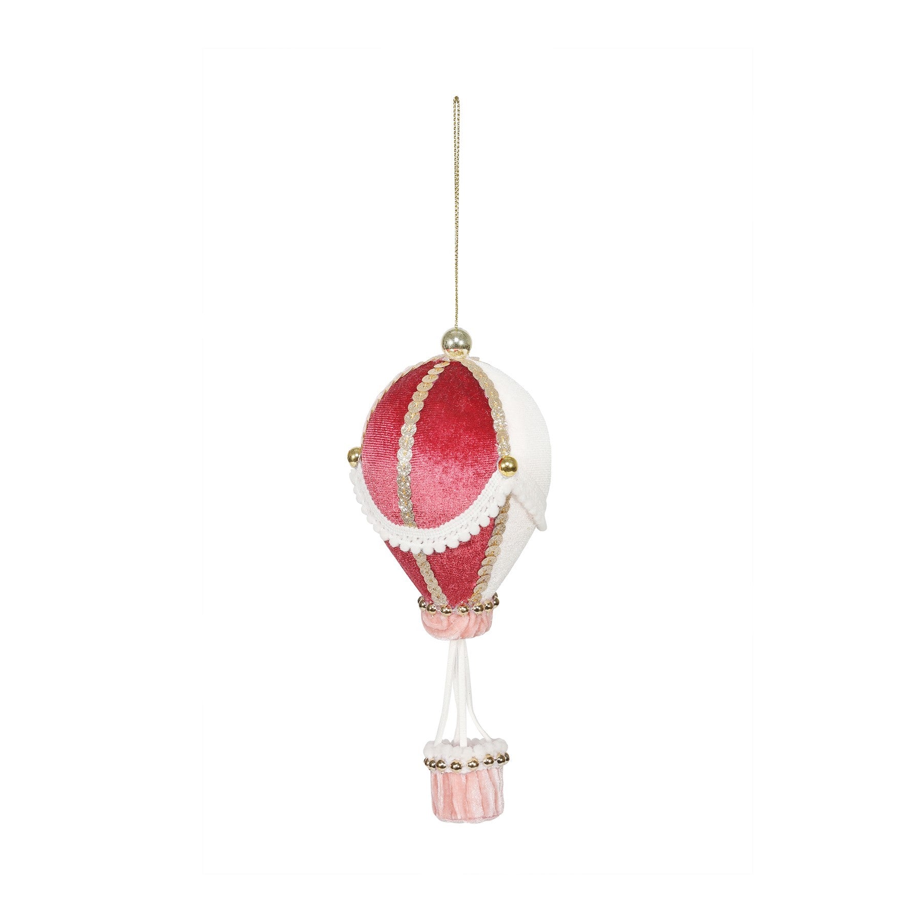 View Pale Pink Hot Air Balloon Hanging Decoration 18cm information