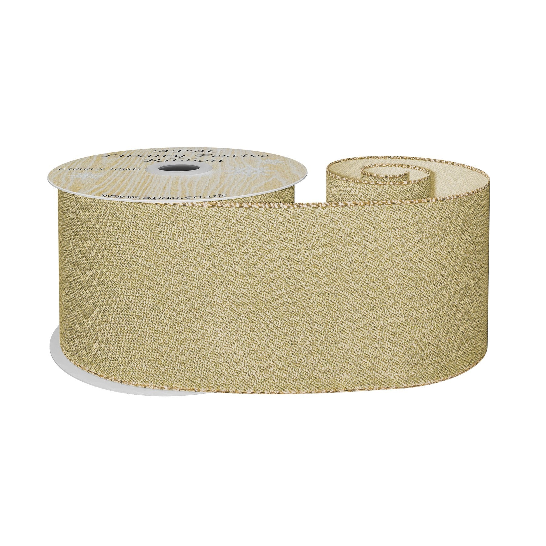 View Gold Metallic Ribbon 63mm x 10yd information