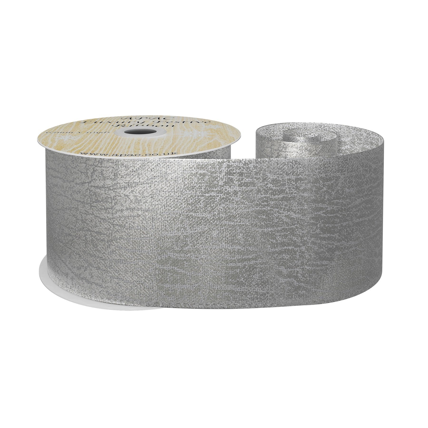 View Metallic Silver Ribbon 63mm x 10yd information