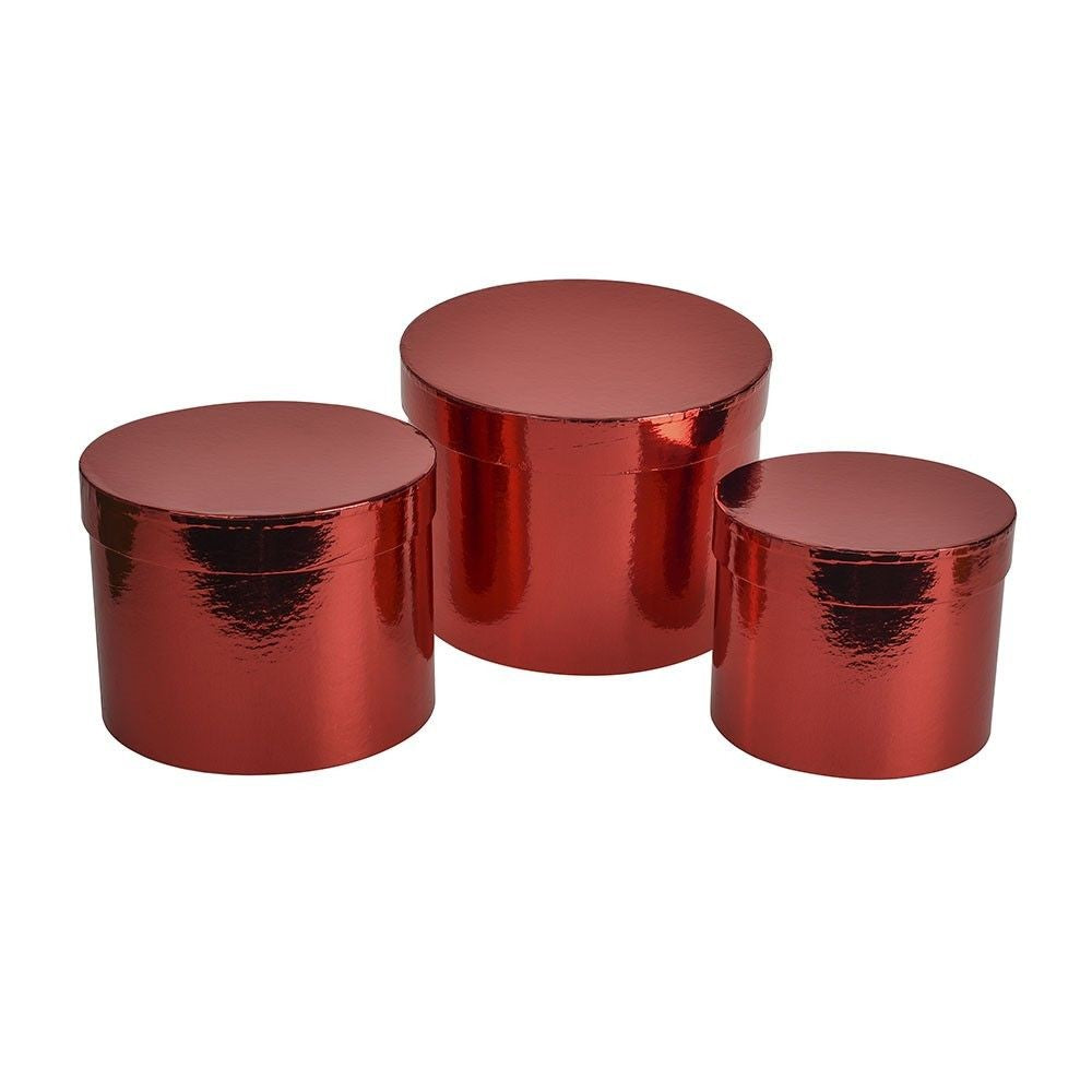 View Metallic Red Hat Box set of 3 information