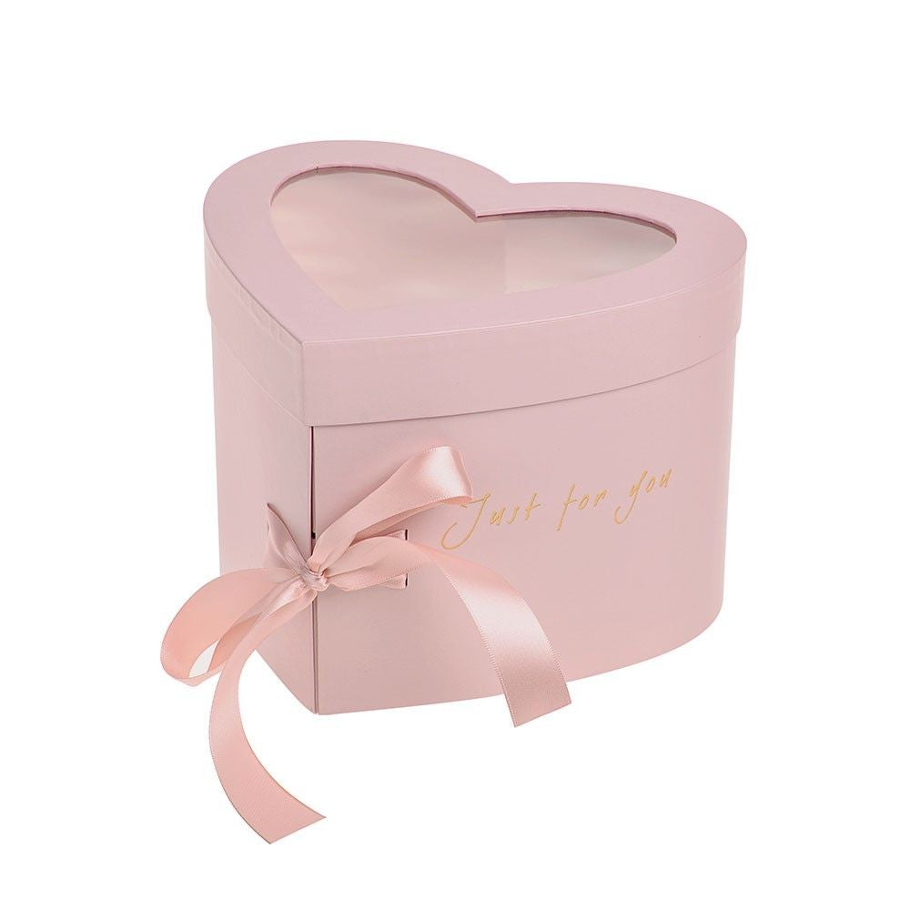 View Baby Pink Heart Flower Box information