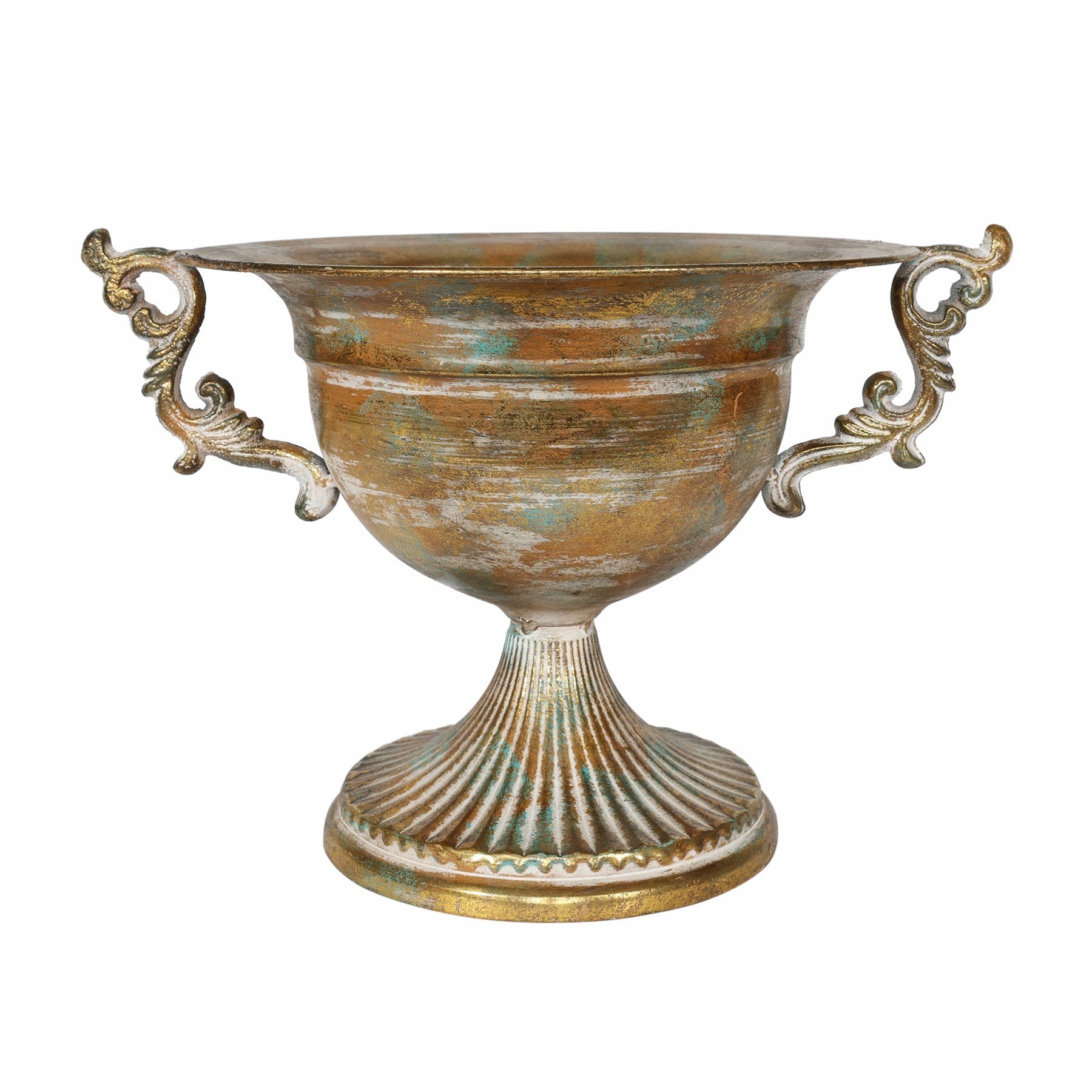 View Brocante Fluted Scroll Bowl Gold 33cm information