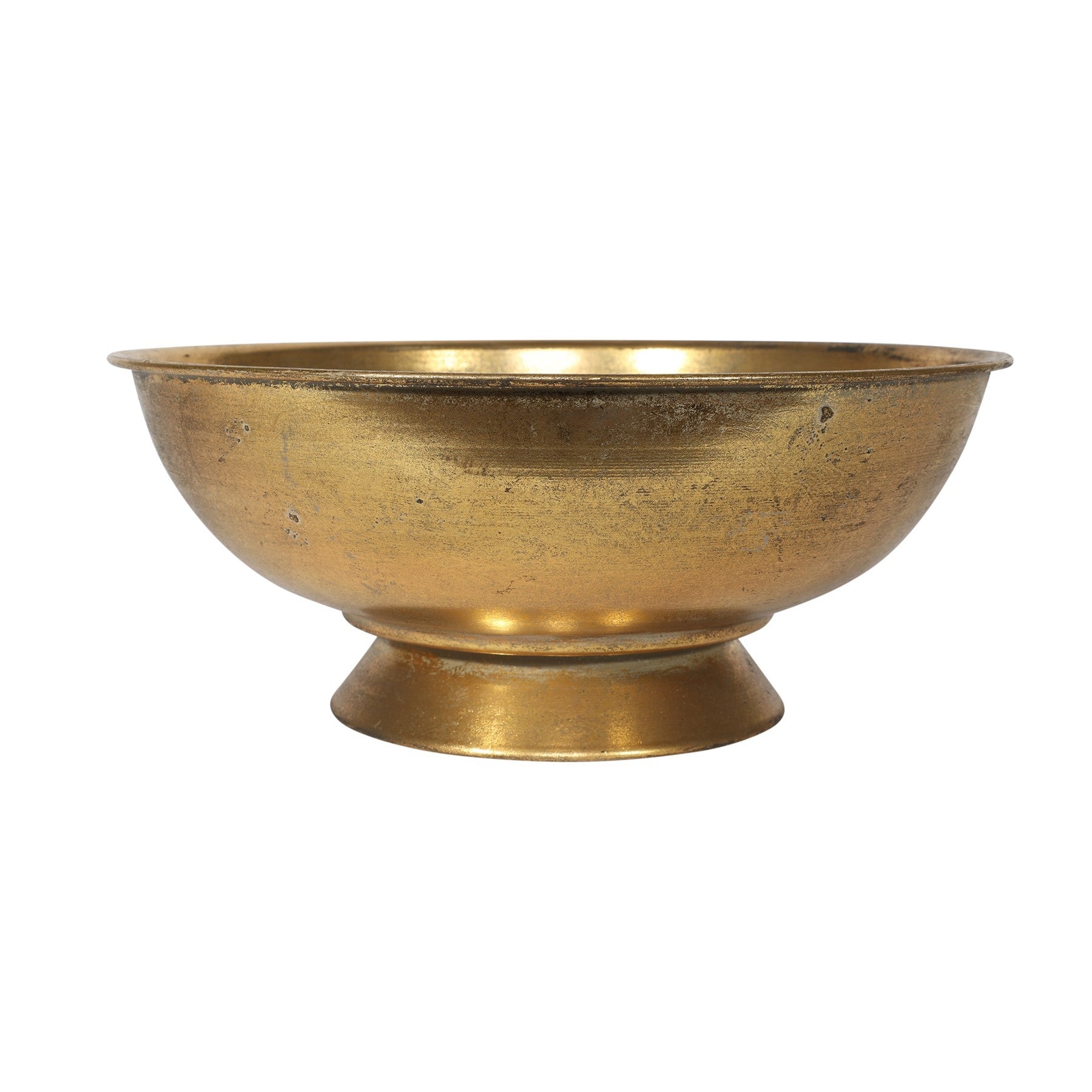 View Brocante Flower Bowl Gold 32cm information