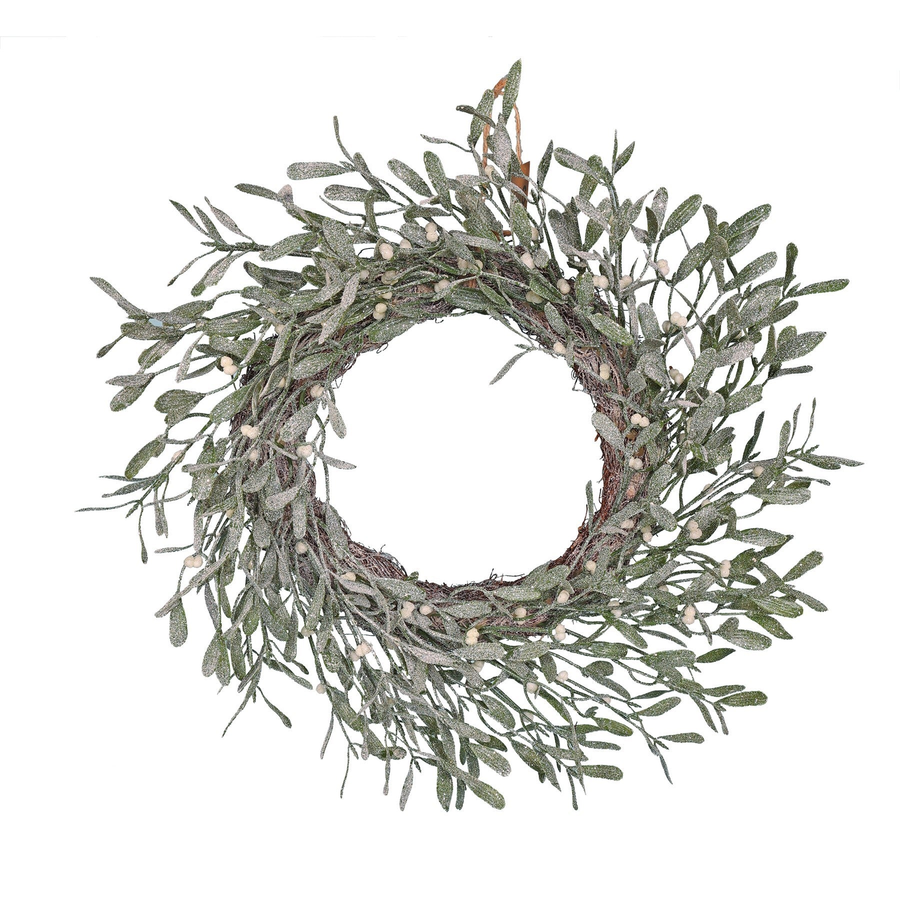 View Mistletoe frosted wreath information