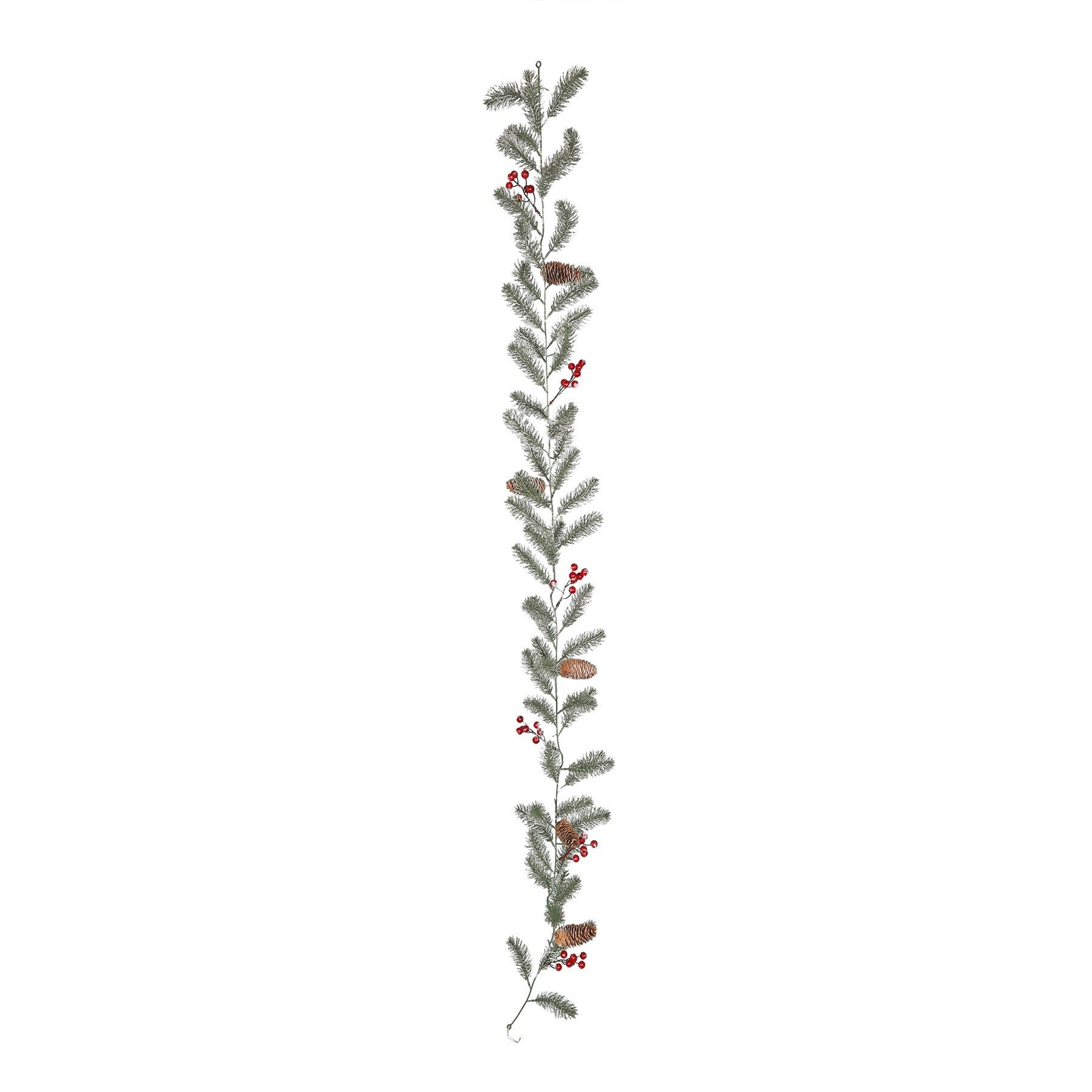 View Snowy Pine Garland with Red Berries 180cm information