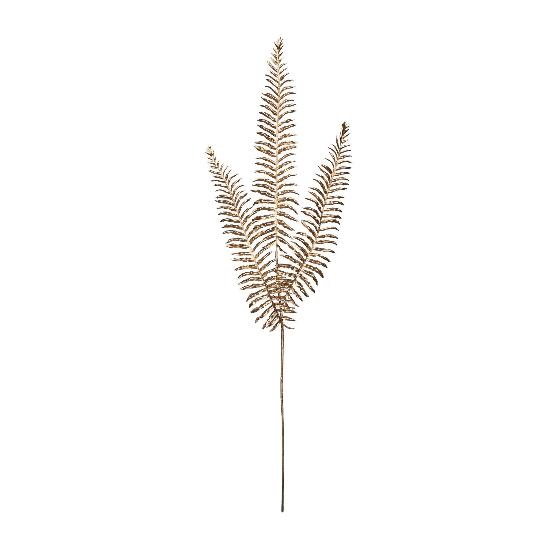 View Gold Metallic Fern spray Stem x3 Leaves information