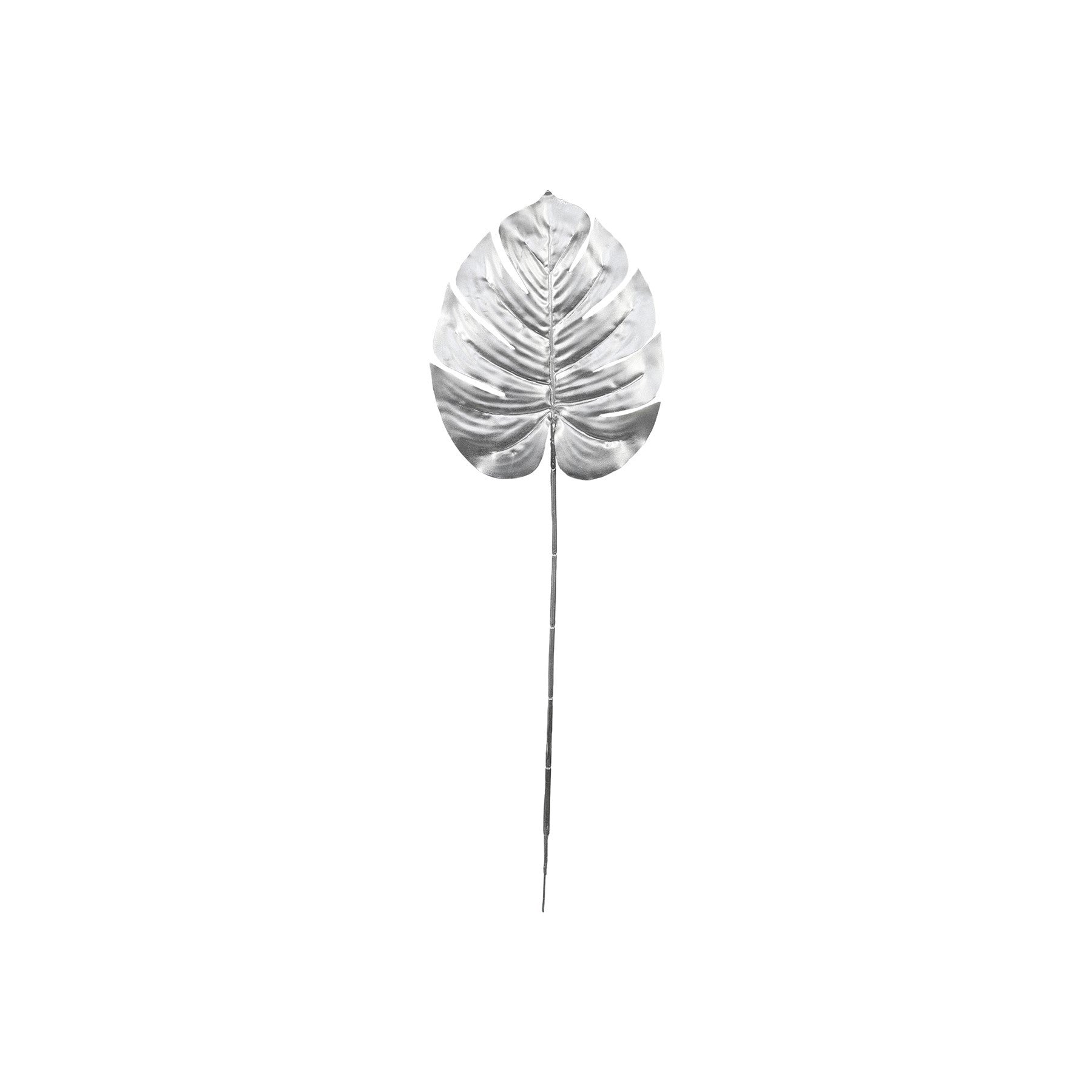 View Silver Metallic Monstera leaf Small information