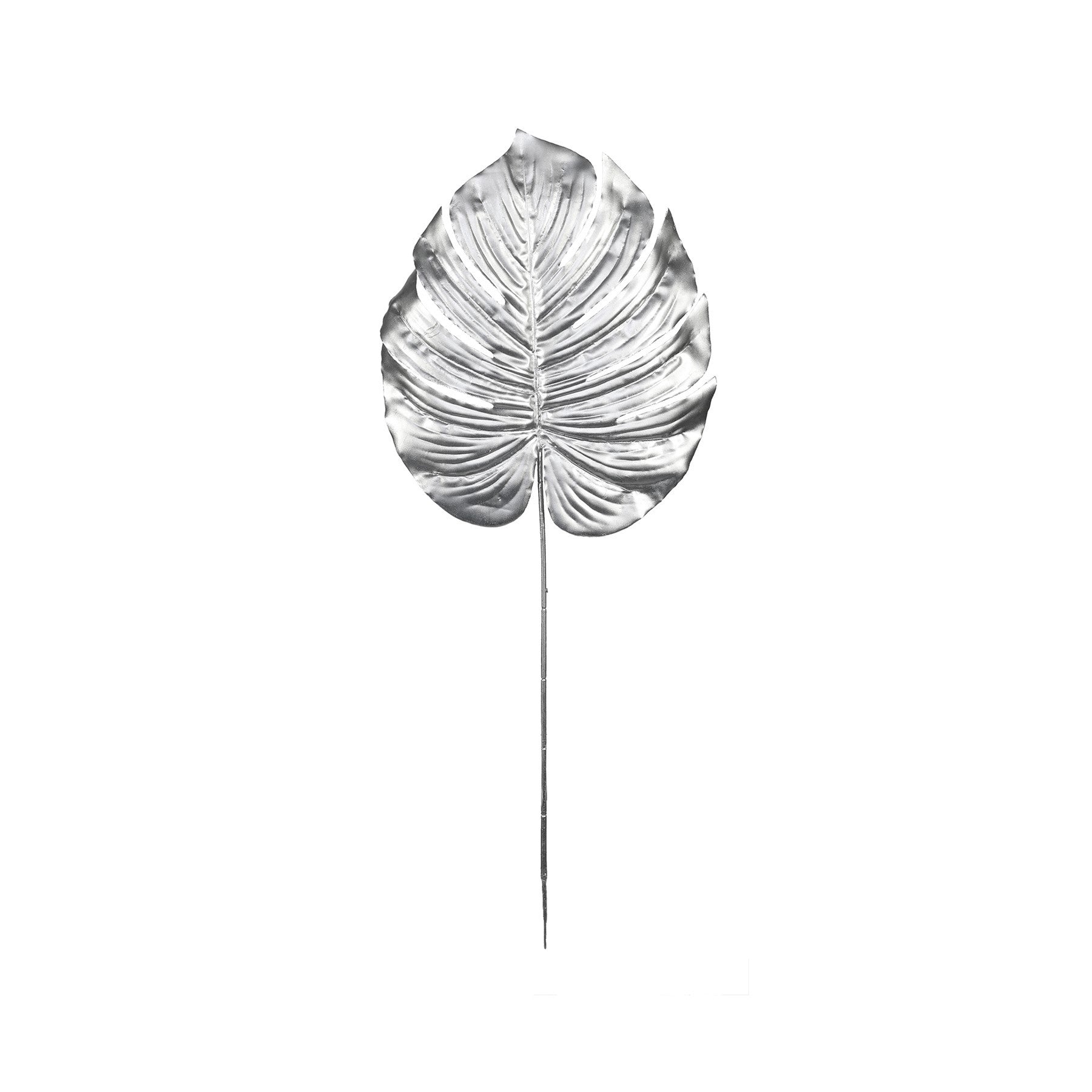 View Silver Metallic Monstera leaf Medium information