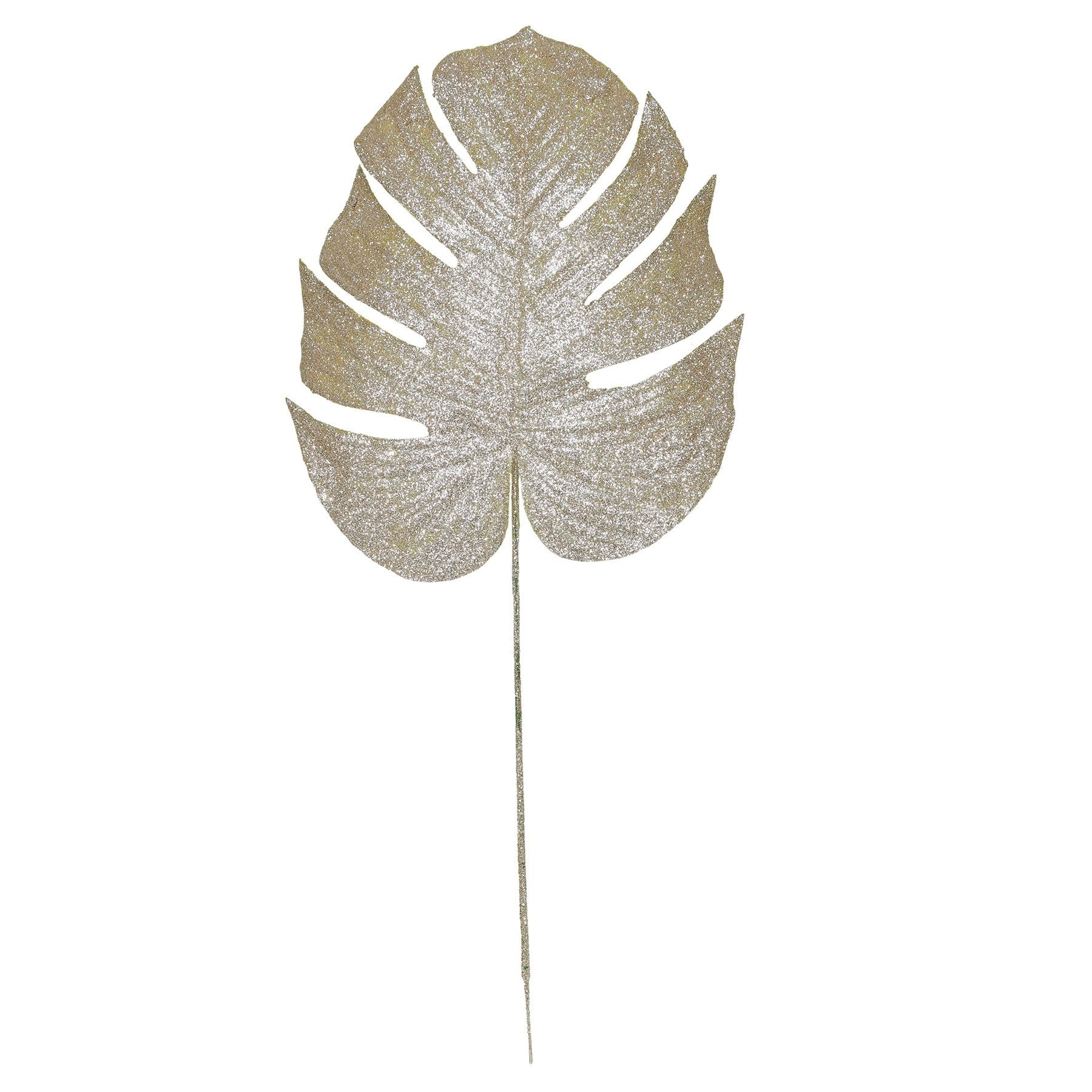 View Champagne Glitter Monstera Leaf Large information