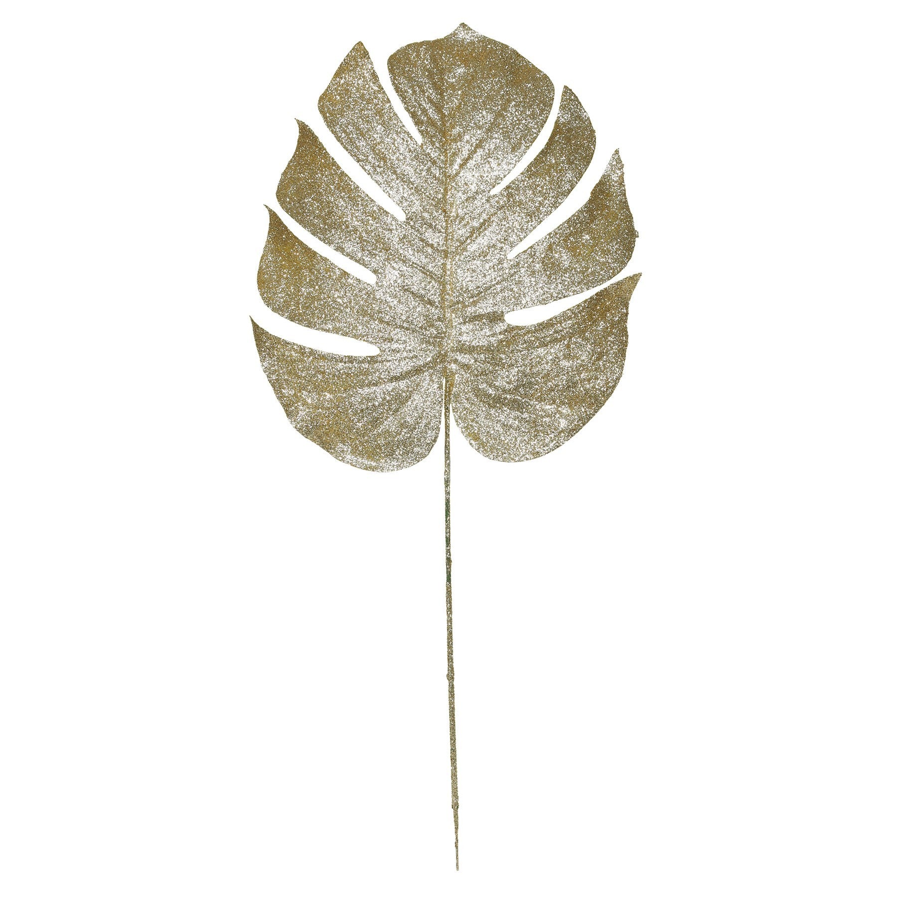 View Gold Glitter Monstera Leaf Large information