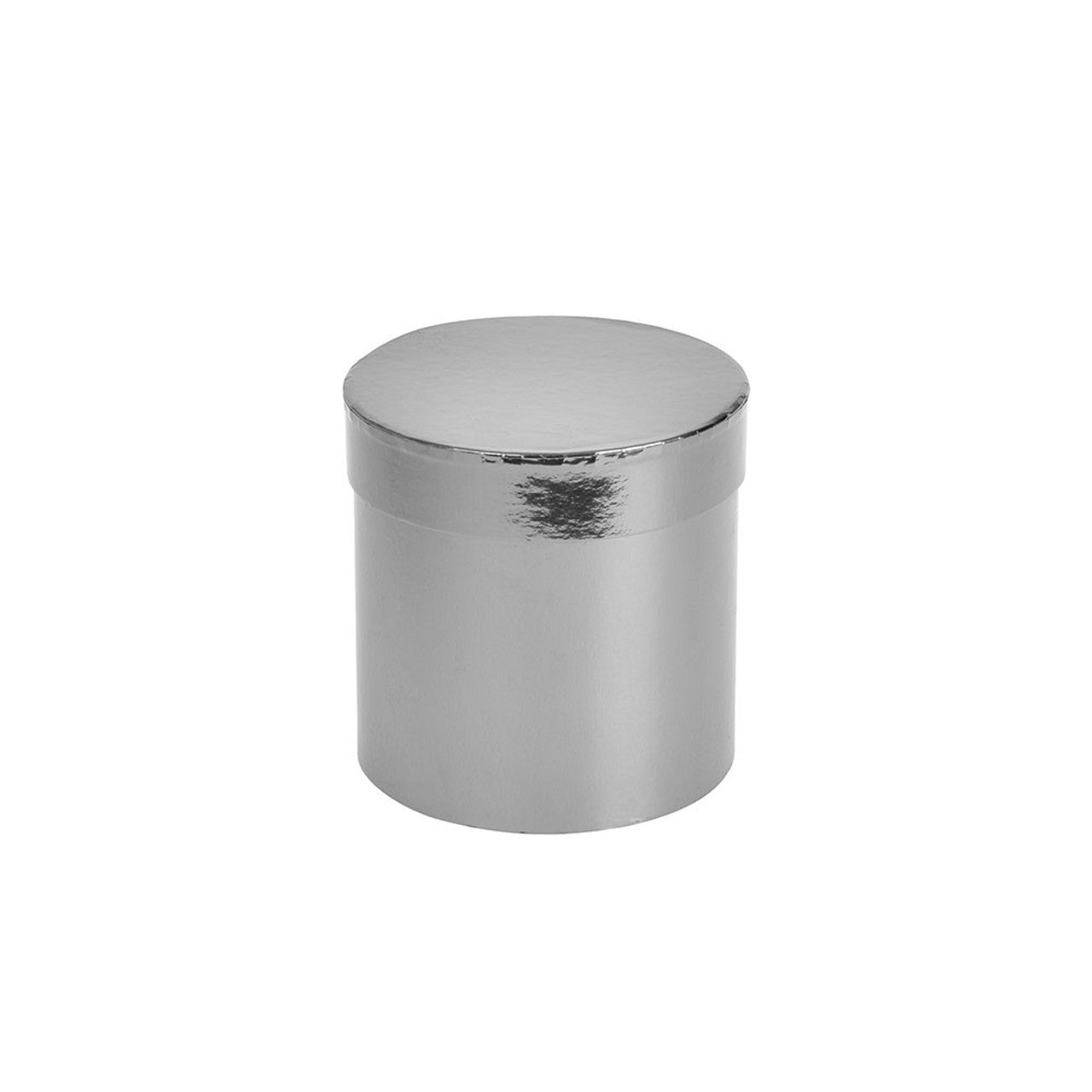View Metallic Silver Small Hat Box W13cm x D14cm information