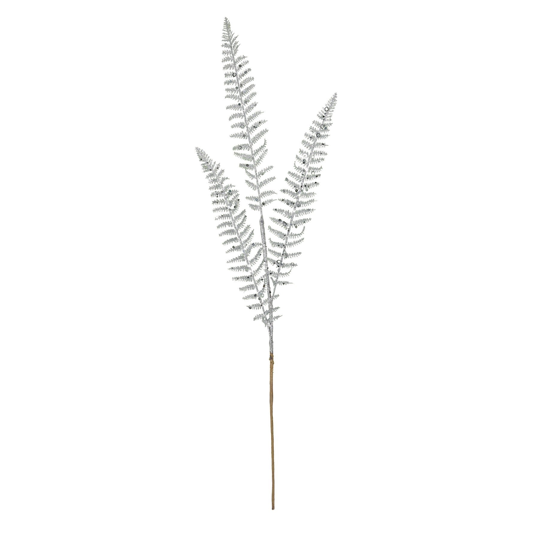 View Silver Glitter 3 Leaf Palm Stem information