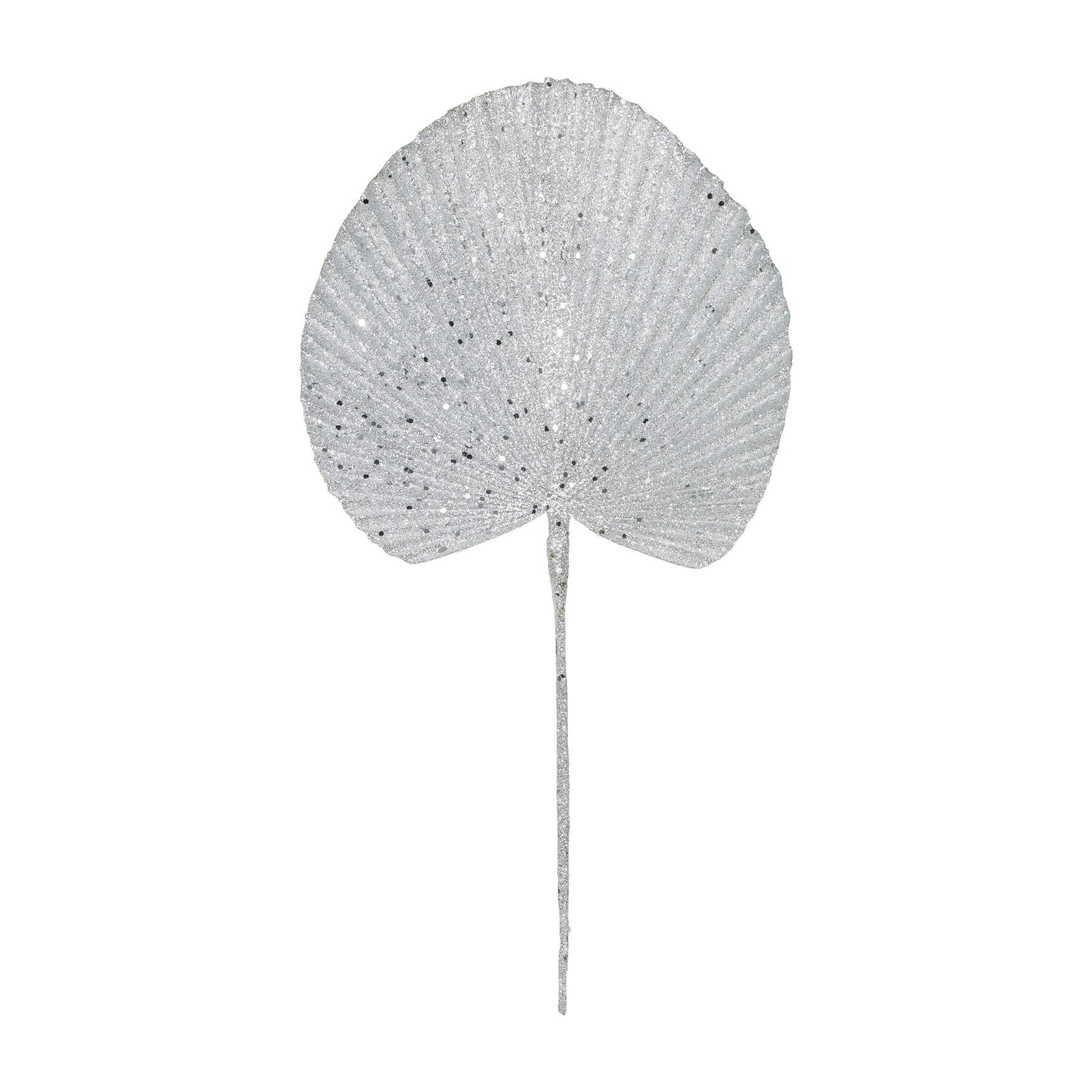 View Silver Glitter Palm Spear Stem information