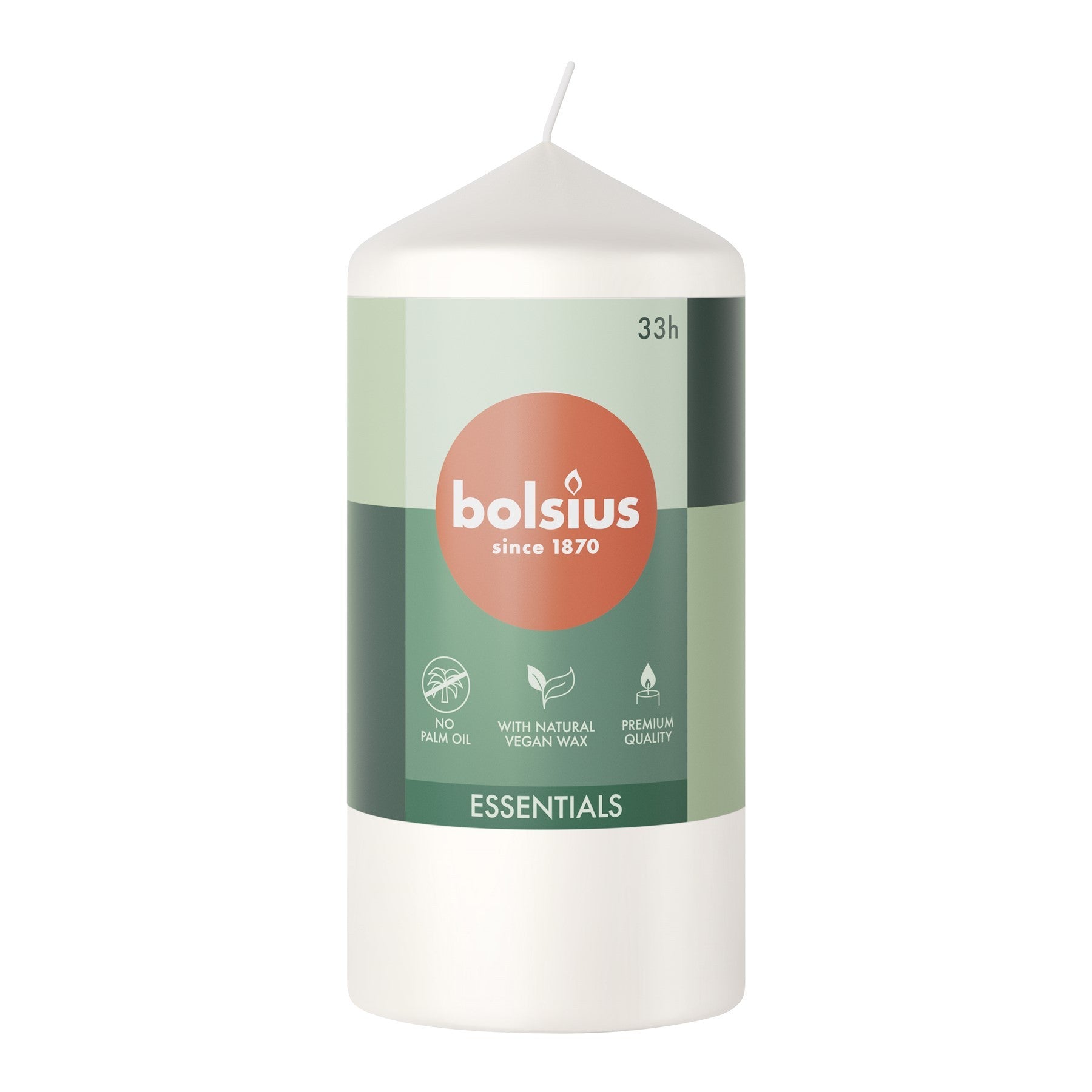 View Bolsius Cloudy White Essential Pillar Candle 120mm x 58mm information