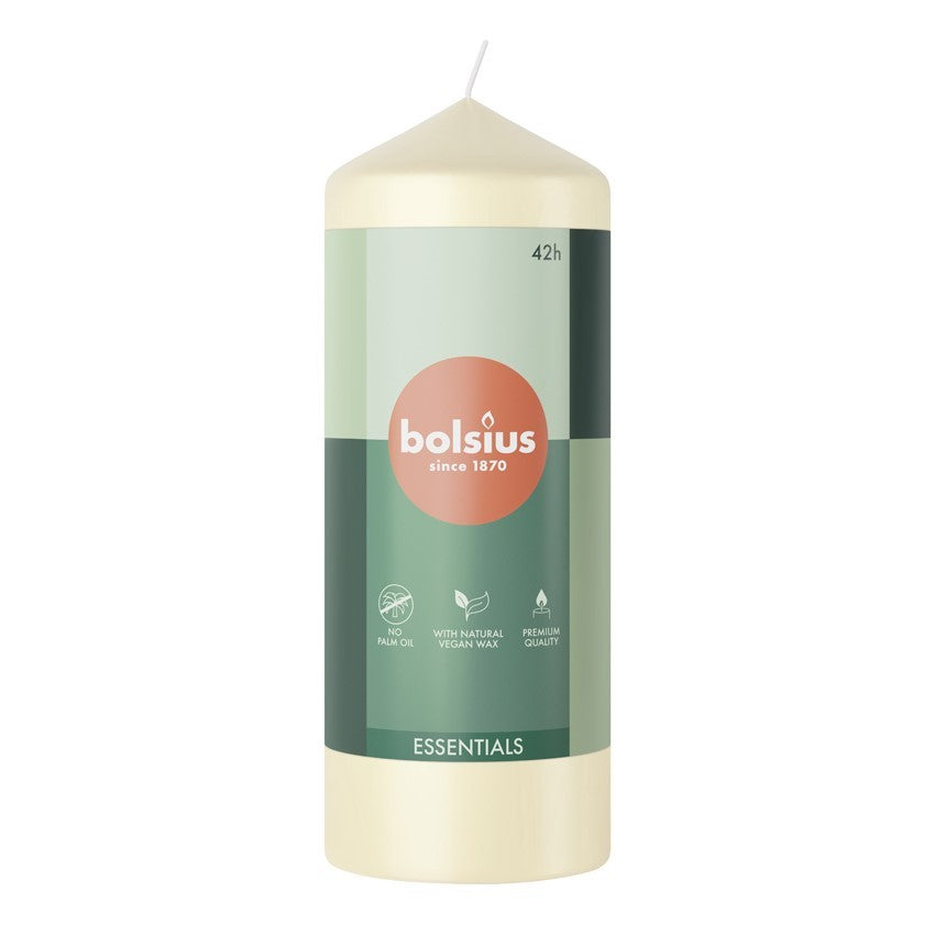 View Bolsius Soft Pearl Essential Pillar Candle 150mm x 58mm information