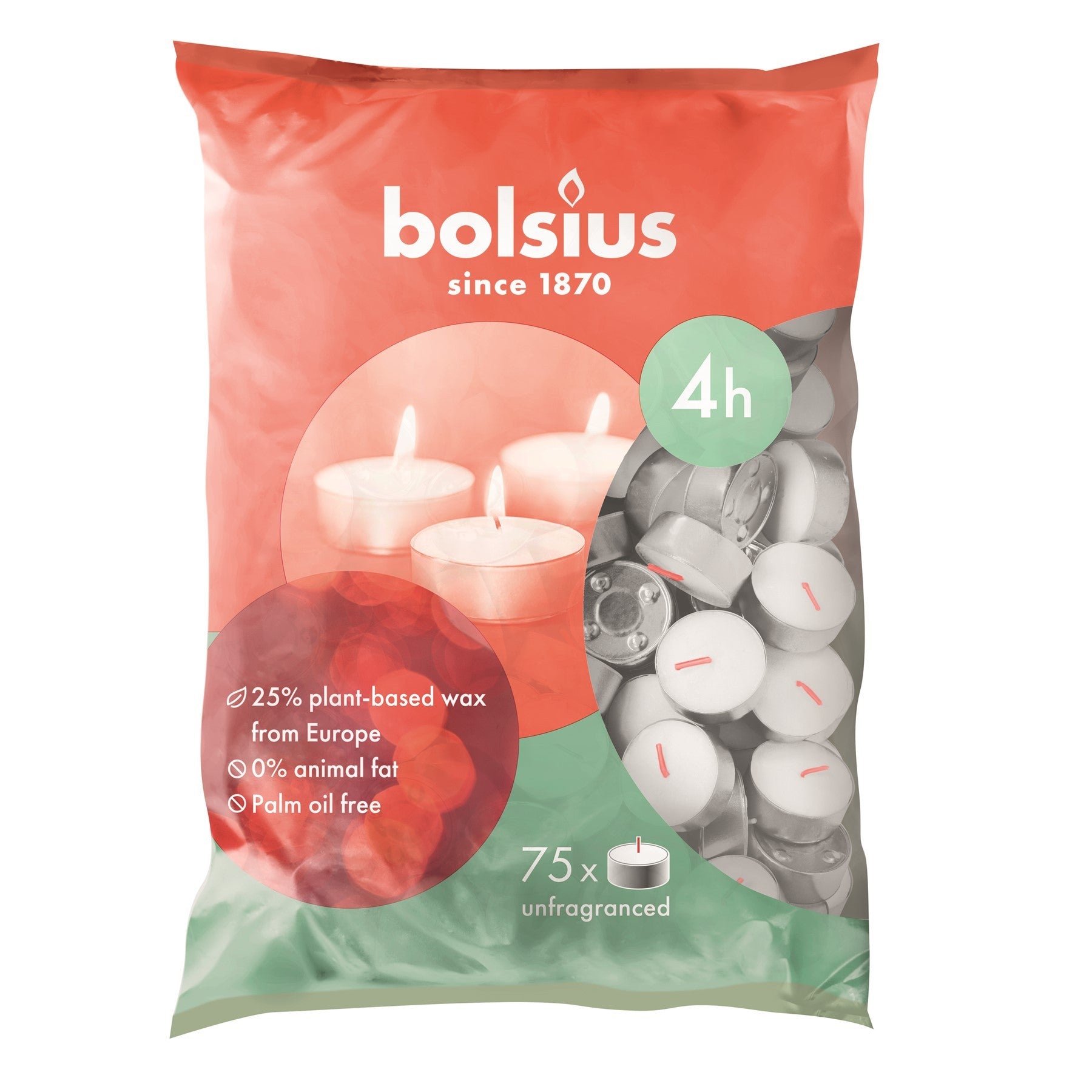 View Bolsius Tealights Bag of 75 information