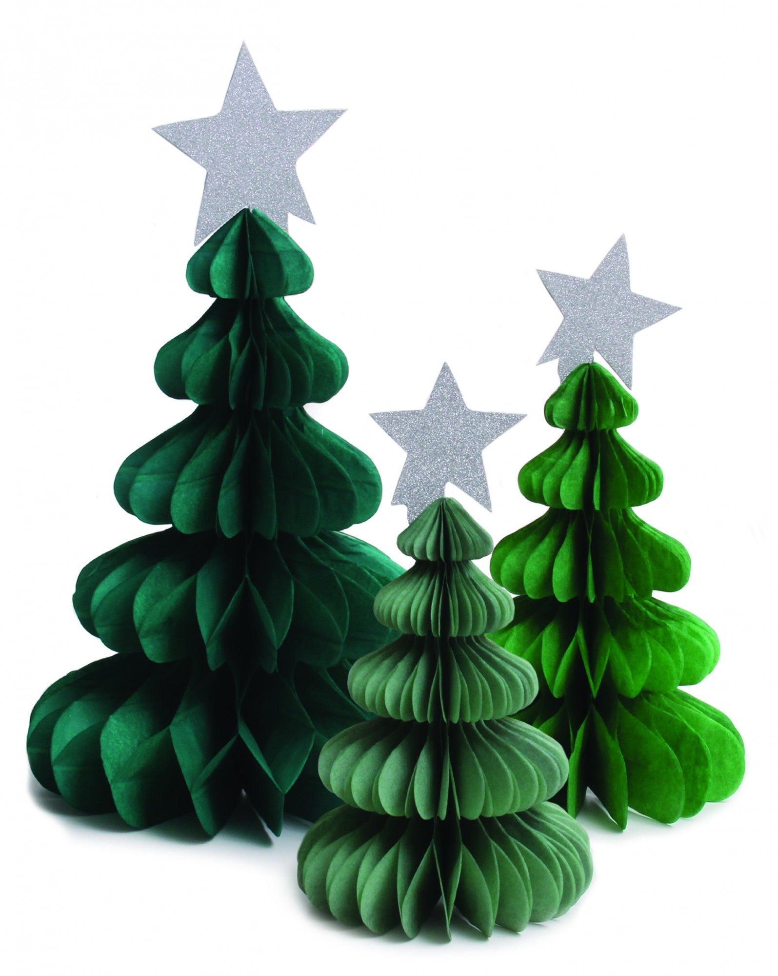 View Paper Christmas Tree Decorations Pack of 3 information