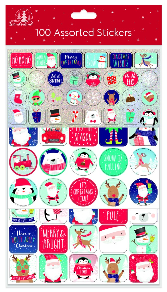 View 100 Christmas Stickers Assorted information