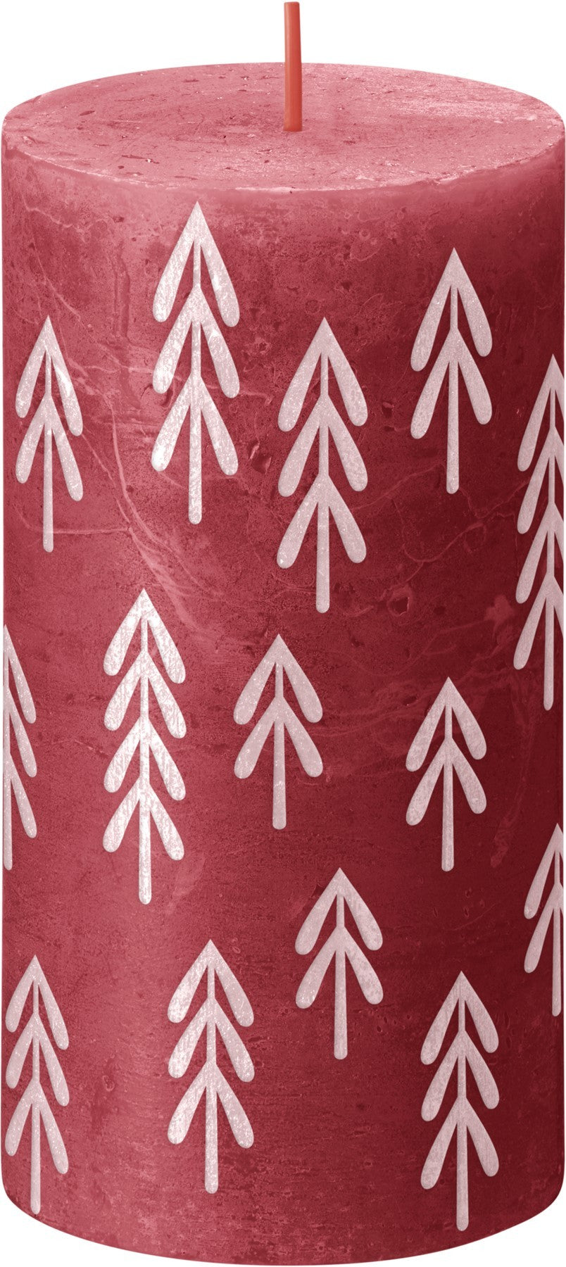 View Bolsius Rustic Delicate Red Silhouette Pillar Candle with Tree 130mm x 68mm information