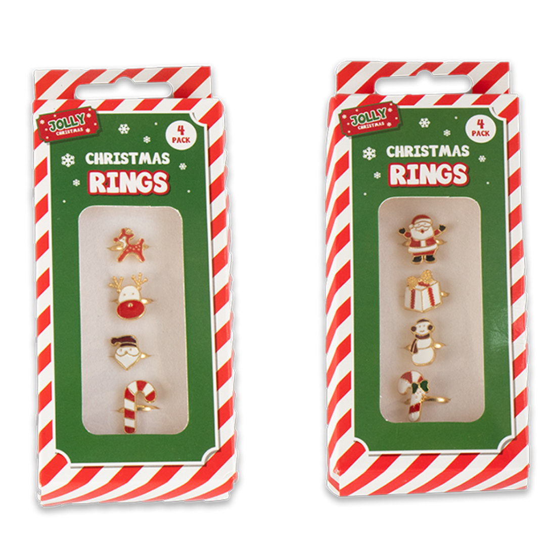 View Christmas Novelty Rings Pack of 4 information