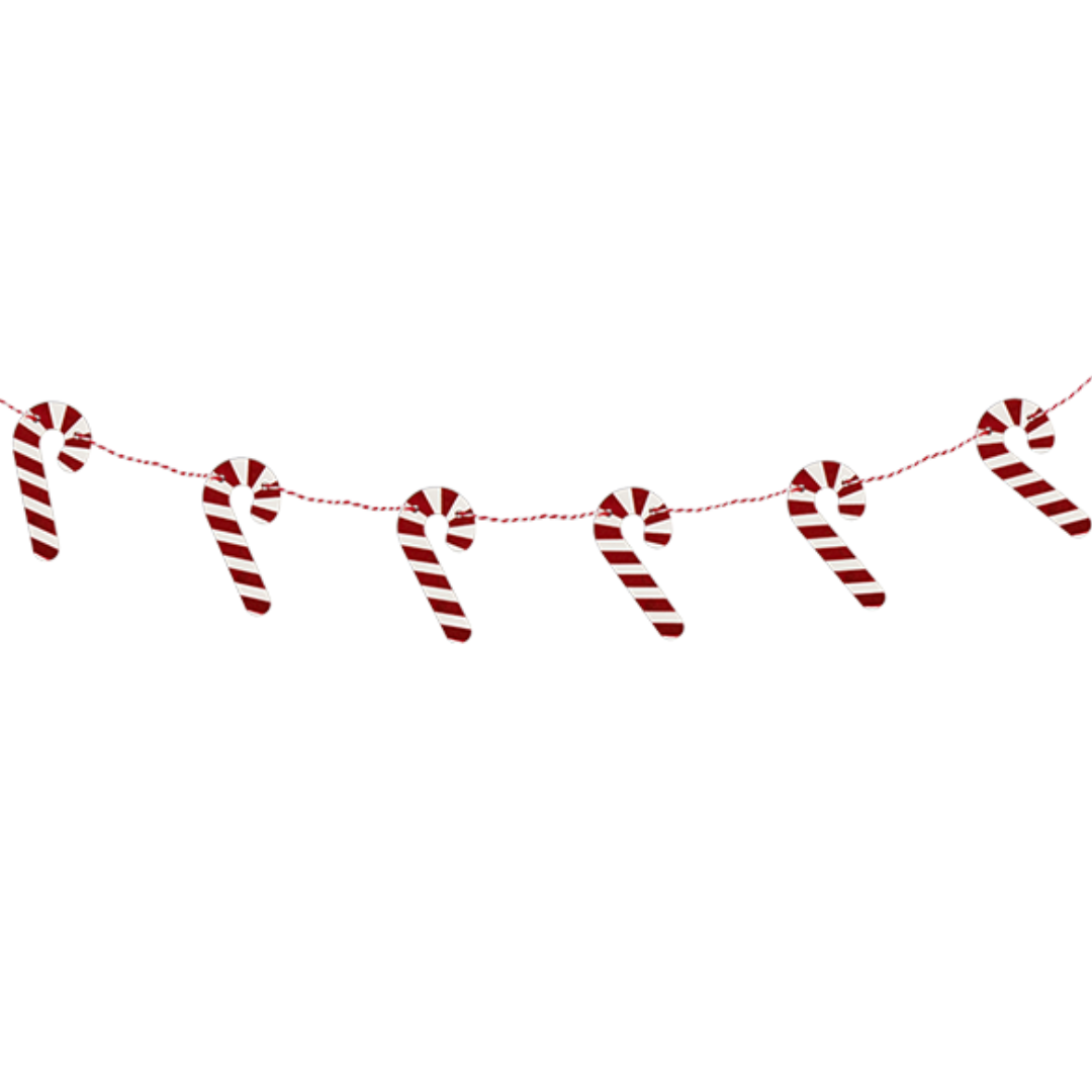 View Wooden Candy Cane Bunting 15m information