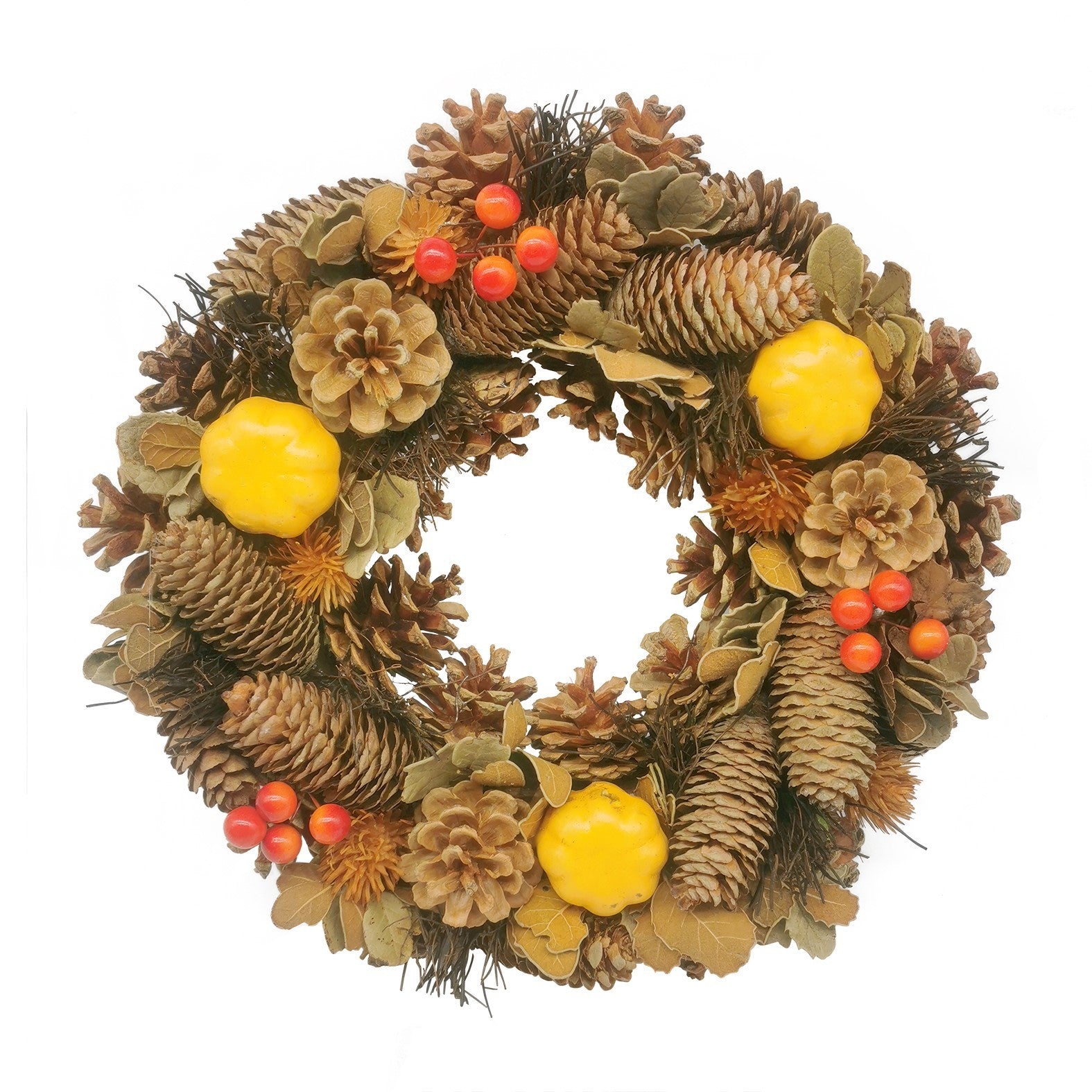 View Cone Pumpkin Autumn Wreath 30cm information