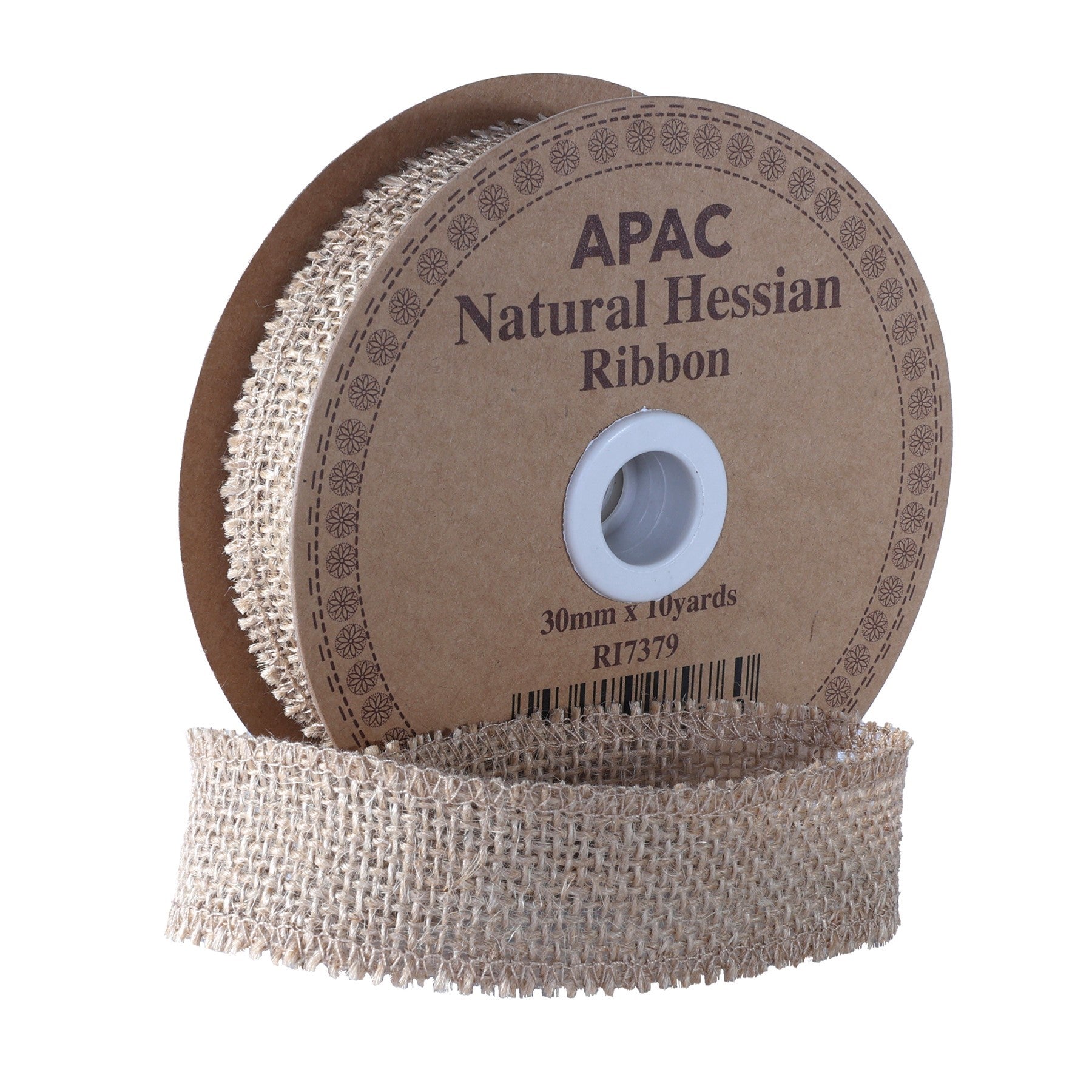View Natural Hessian 30mm x 10 yards information