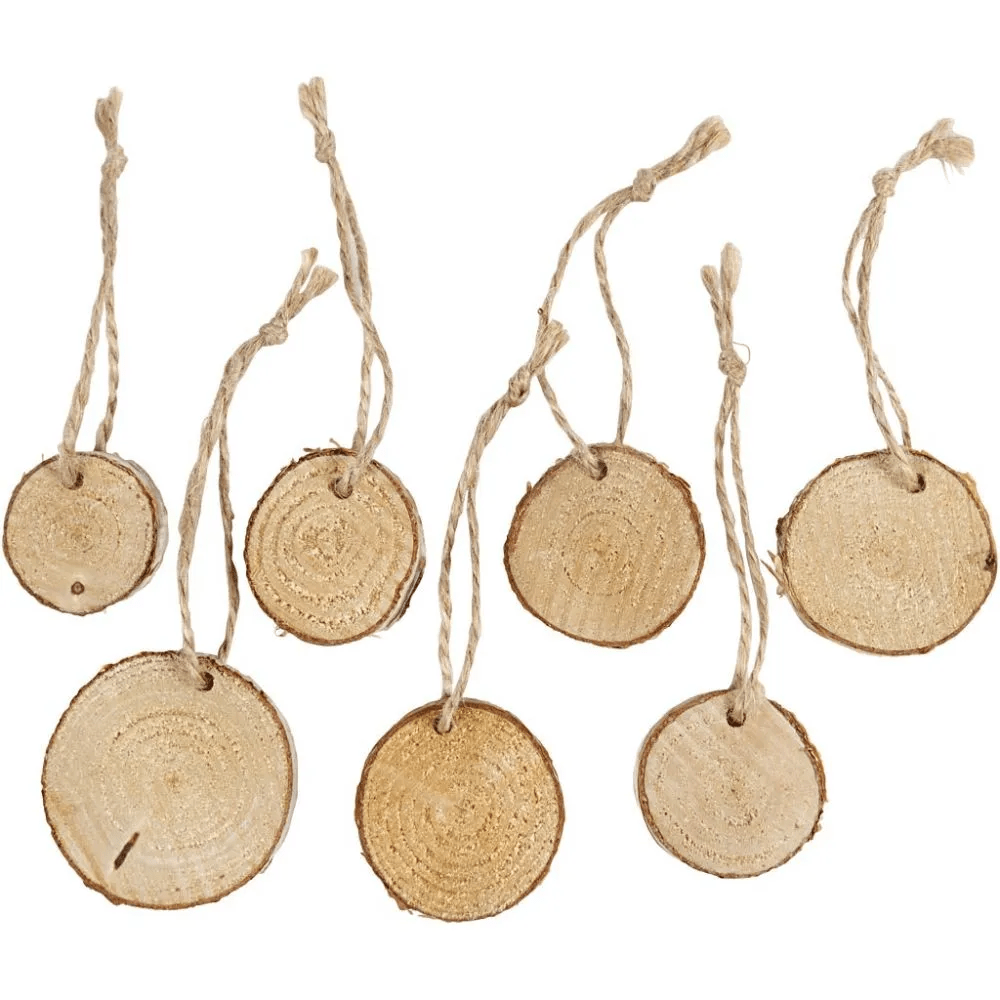 View Wooden Disc with Hole Pack of 7 information