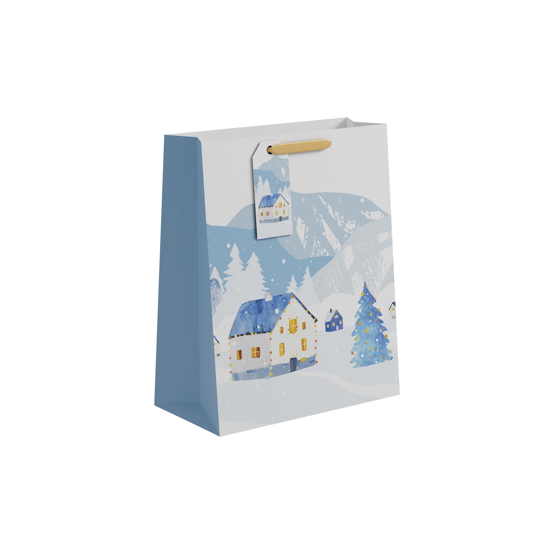 View Snowy House Scene Gift Bag Large information
