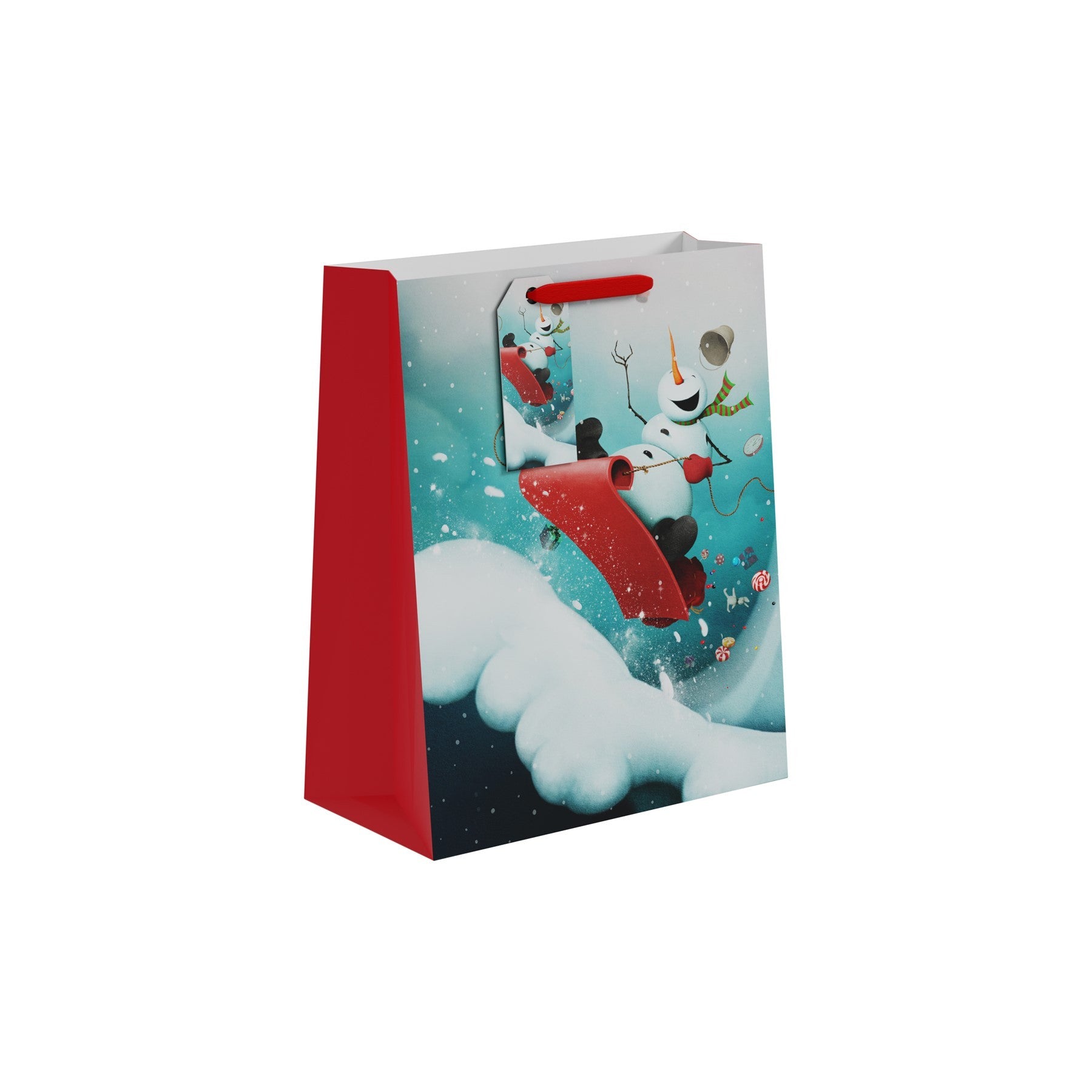 View Sledging Snowman Gift Bag Large information