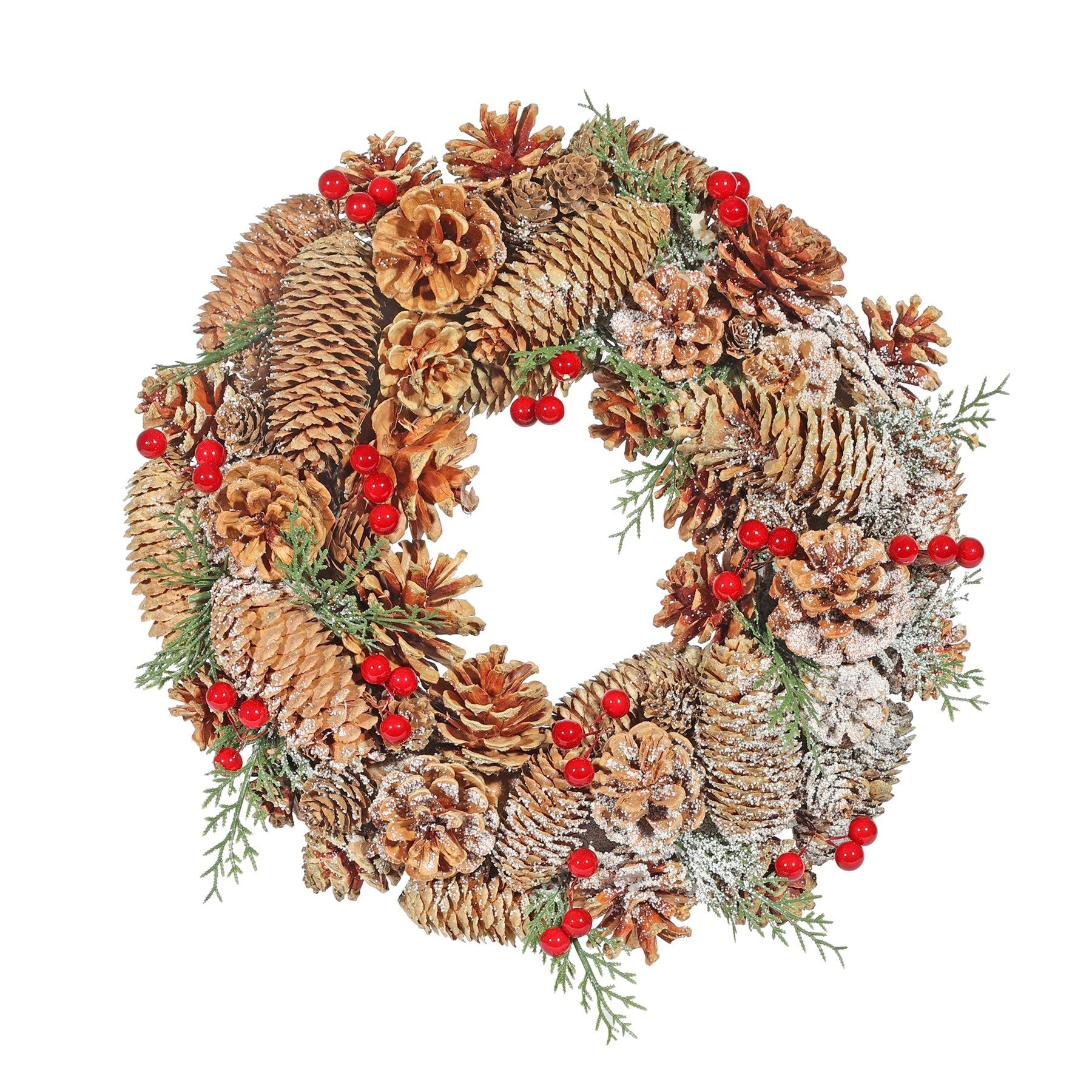 View Woodland Snowy Wreath with Berries 36cm information