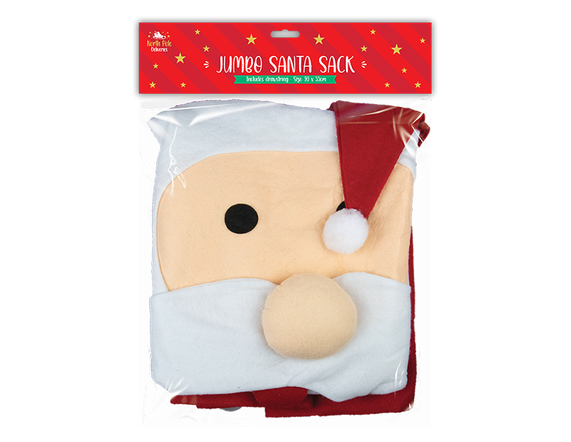 View Jumbo Christmas Santa Sack 90cm x 55cm information