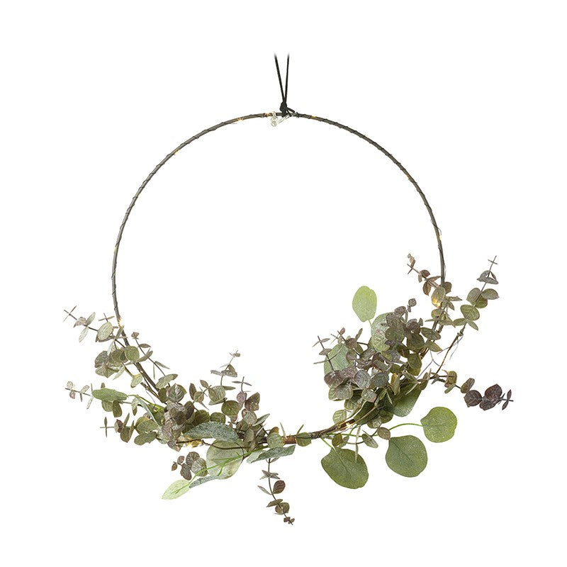 View Hoop Wreath With Green Leaves information