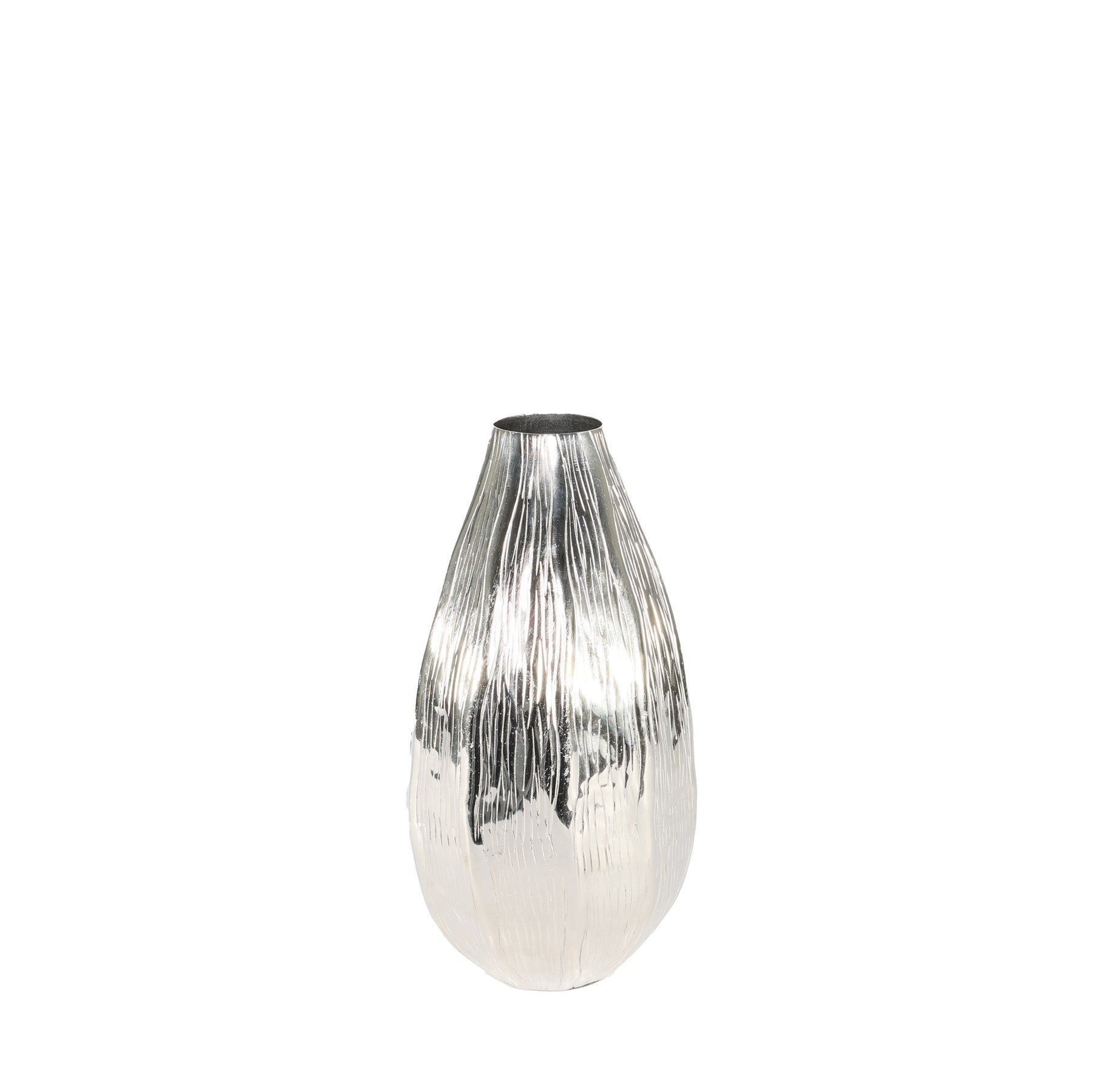 View Silver Eros Pod Vase Small H31 x Dia17cm information